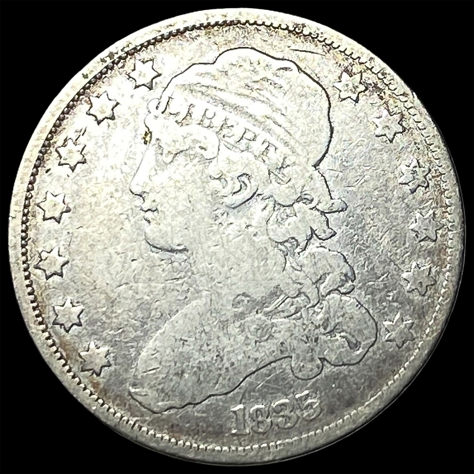 1835 Capped Bust Silver Quarter NICELY CIRCULATED (1 of 2)