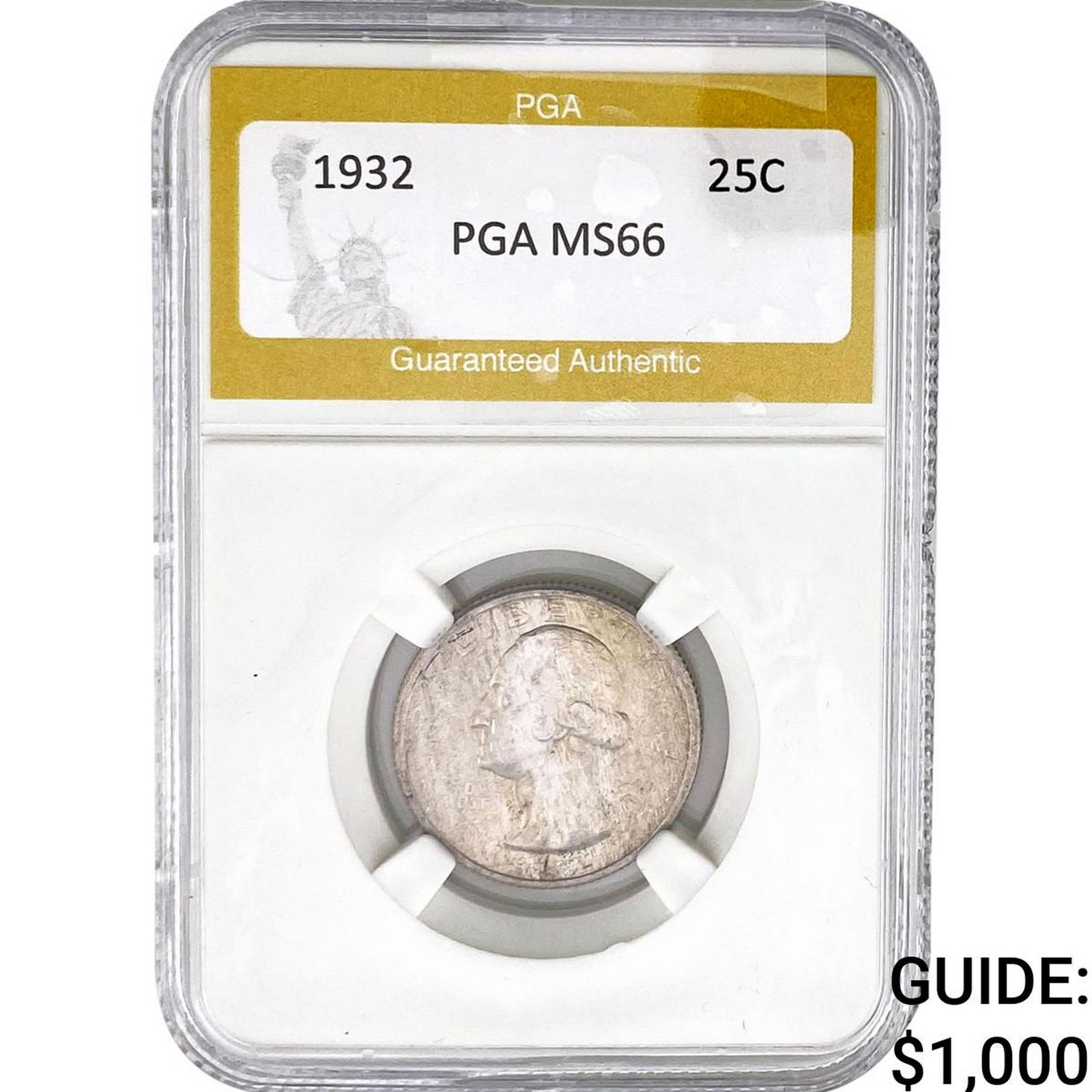 1932 Washington Silver Quarter PGA MS66: 1932 Washington Silver Quarter PGA MS66