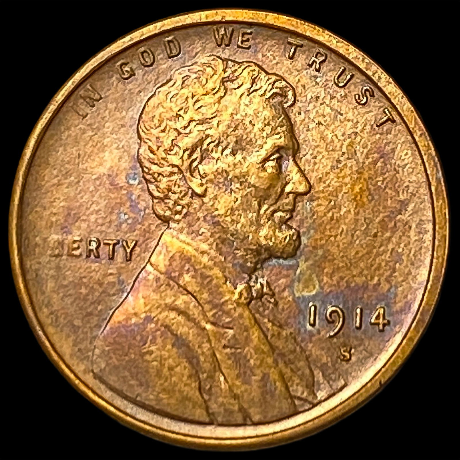 1914-S Lincoln Wheat Cent CLOSELY UNCIRCULATED: 1914-S Lincoln Wheat Cent CLOSELY UNCIRCULATED