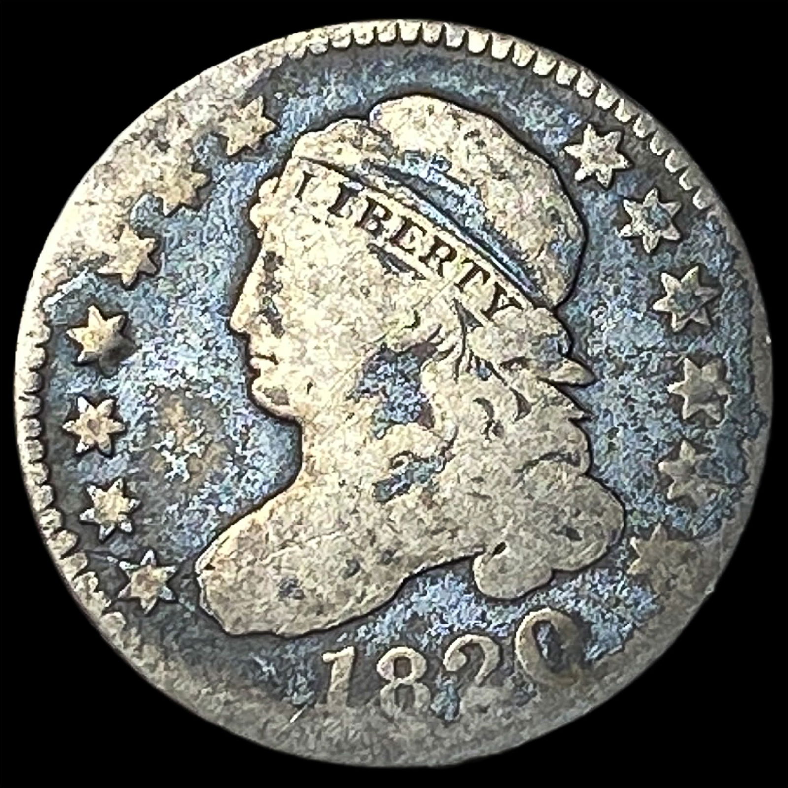 1820 Capped Bust Dime NICELY CIRCULATED: 1820 Capped Bust Dime NICELY CIRCULATED