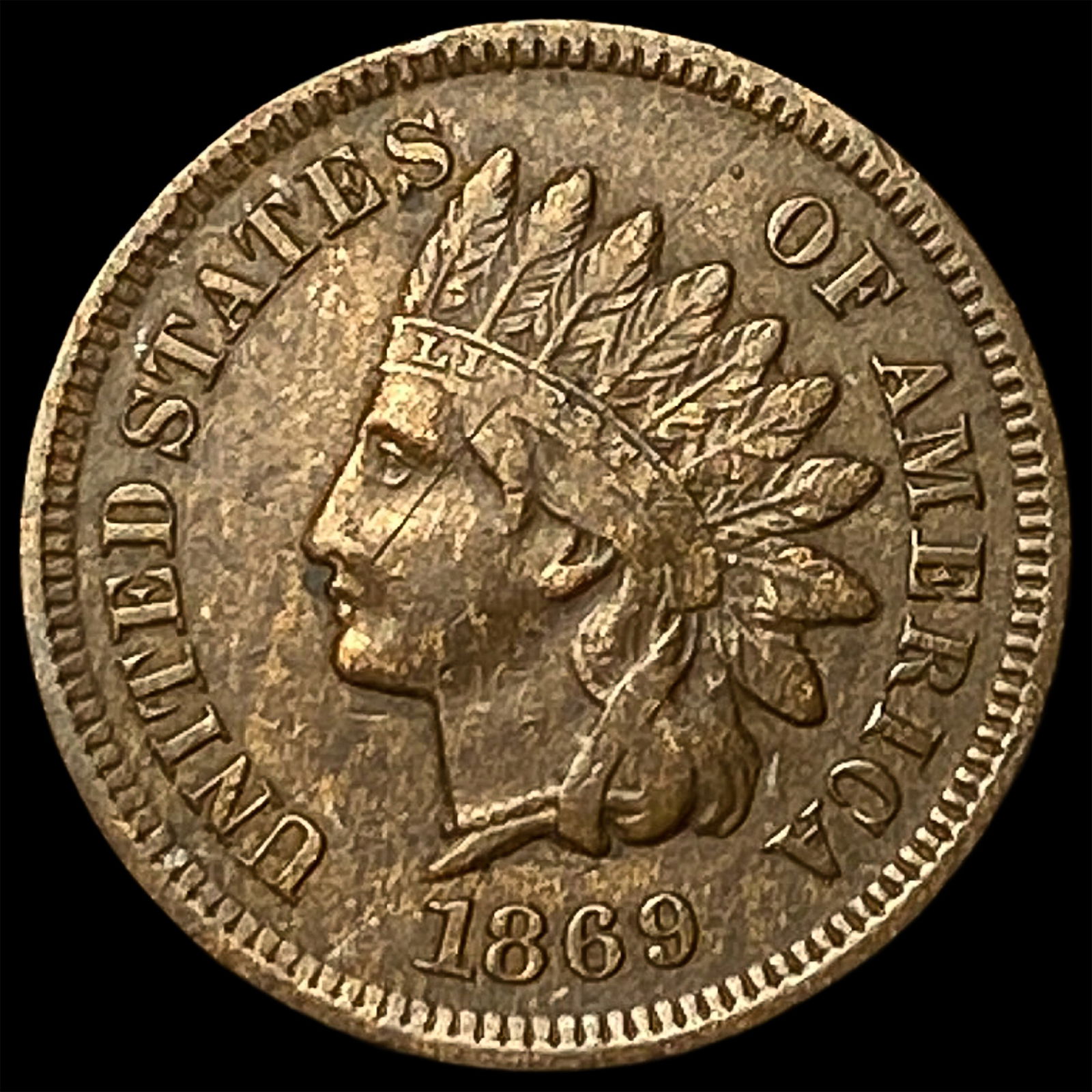 1869 Indian Head Cent NICELY CIRCULATED: 1869 Indian Head Cent NICELY CIRCULATED