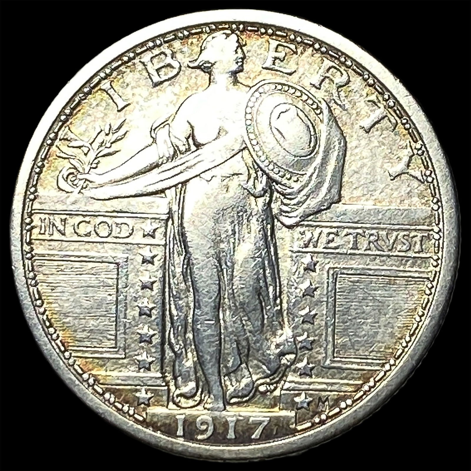 1917 Type 1 Standing Liberty Quarter NEARLY UNCIRCULATED: 1917 Type 1 Standing Liberty Quarter NEARLY UNCIRCULATED
