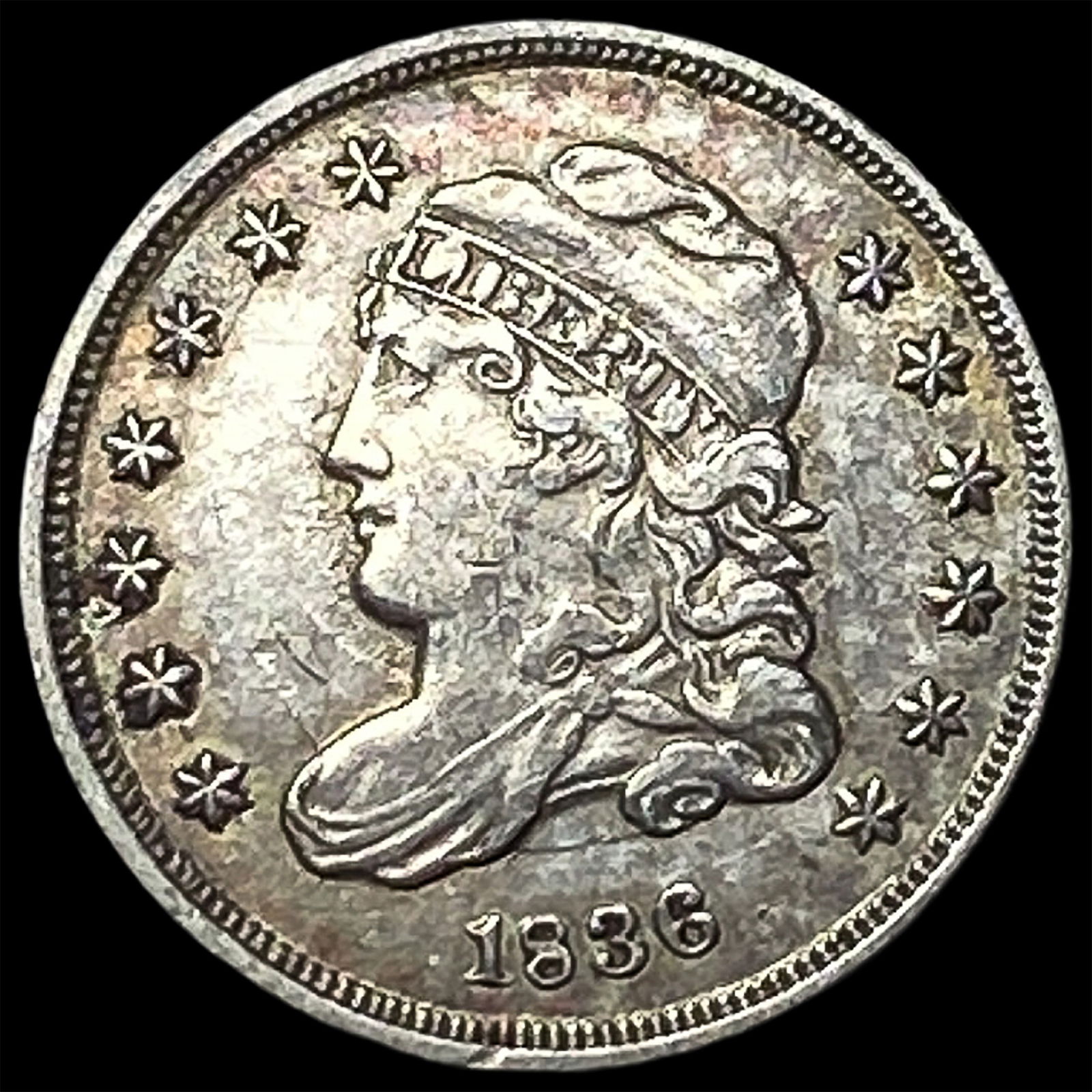 1836 Capped Bust Half Dime CLOSELY UNCIRCULATED (1 of 2)