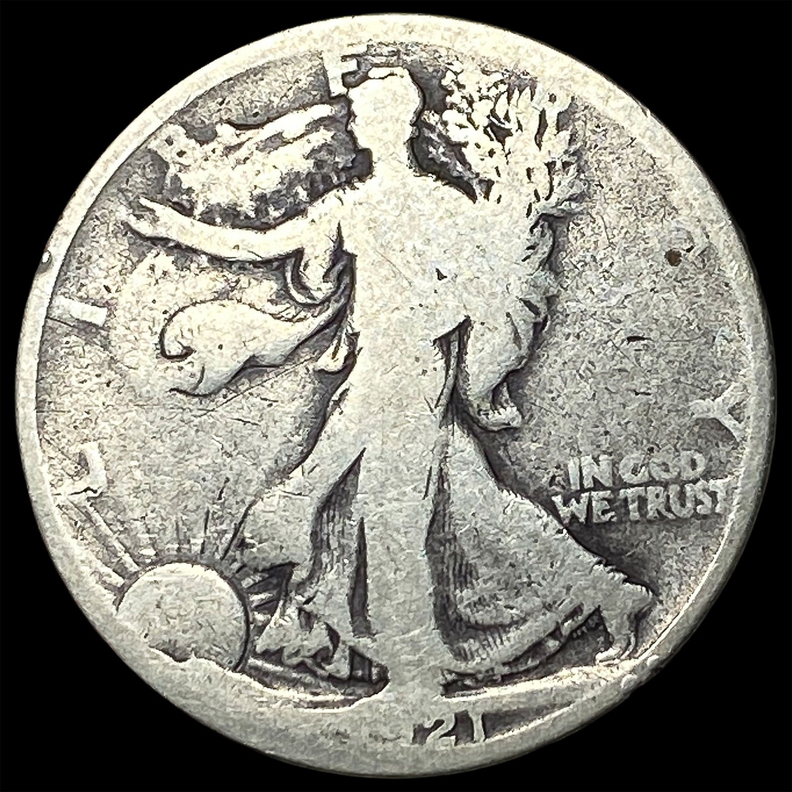 1921 Walking Liberty Half Dollar NICELY CIRCULATED: 1921 Walking Liberty Half Dollar NICELY CIRCULATED