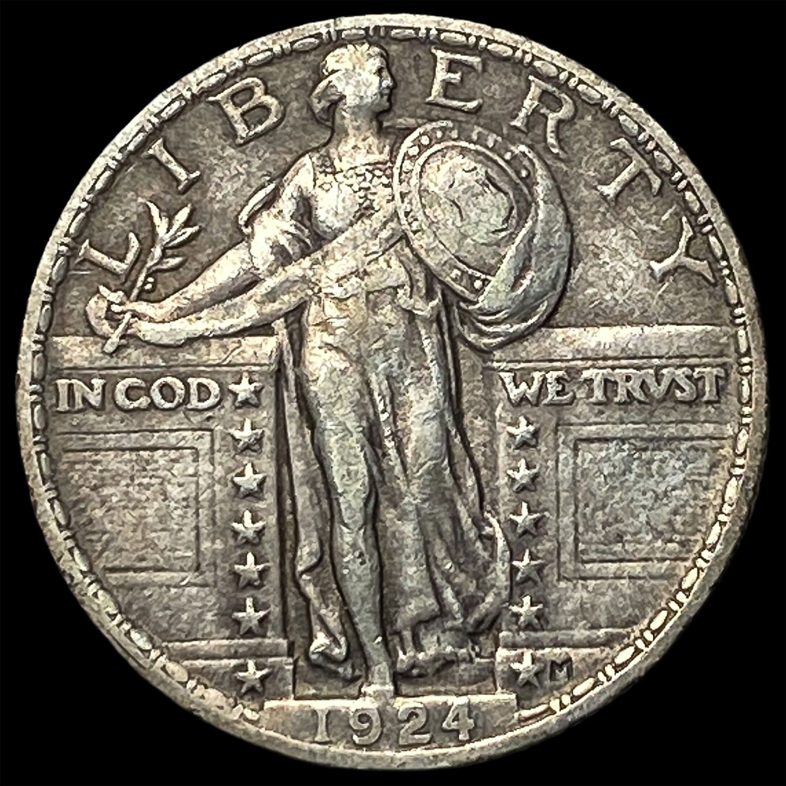 1924 Standing Liberty Silver Quarter NEARLY UNCIRCULATED: 1924 Standing Liberty Silver Quarter NEARLY UNCIRCULATED