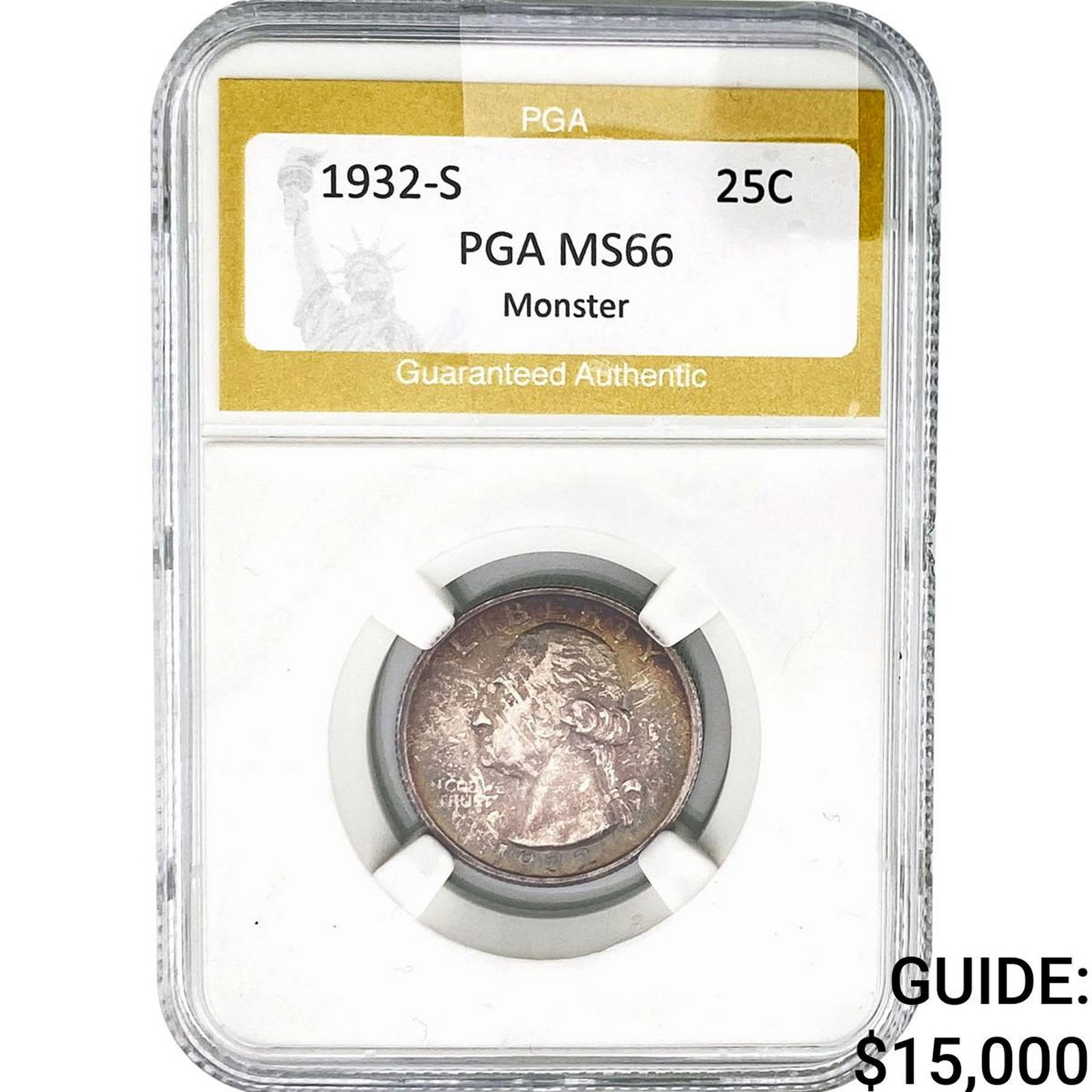 1932-S Washington Silver Quarter PGA MS66 Monster: 1932-S Washington Silver Quarter PGA MS66 Monster