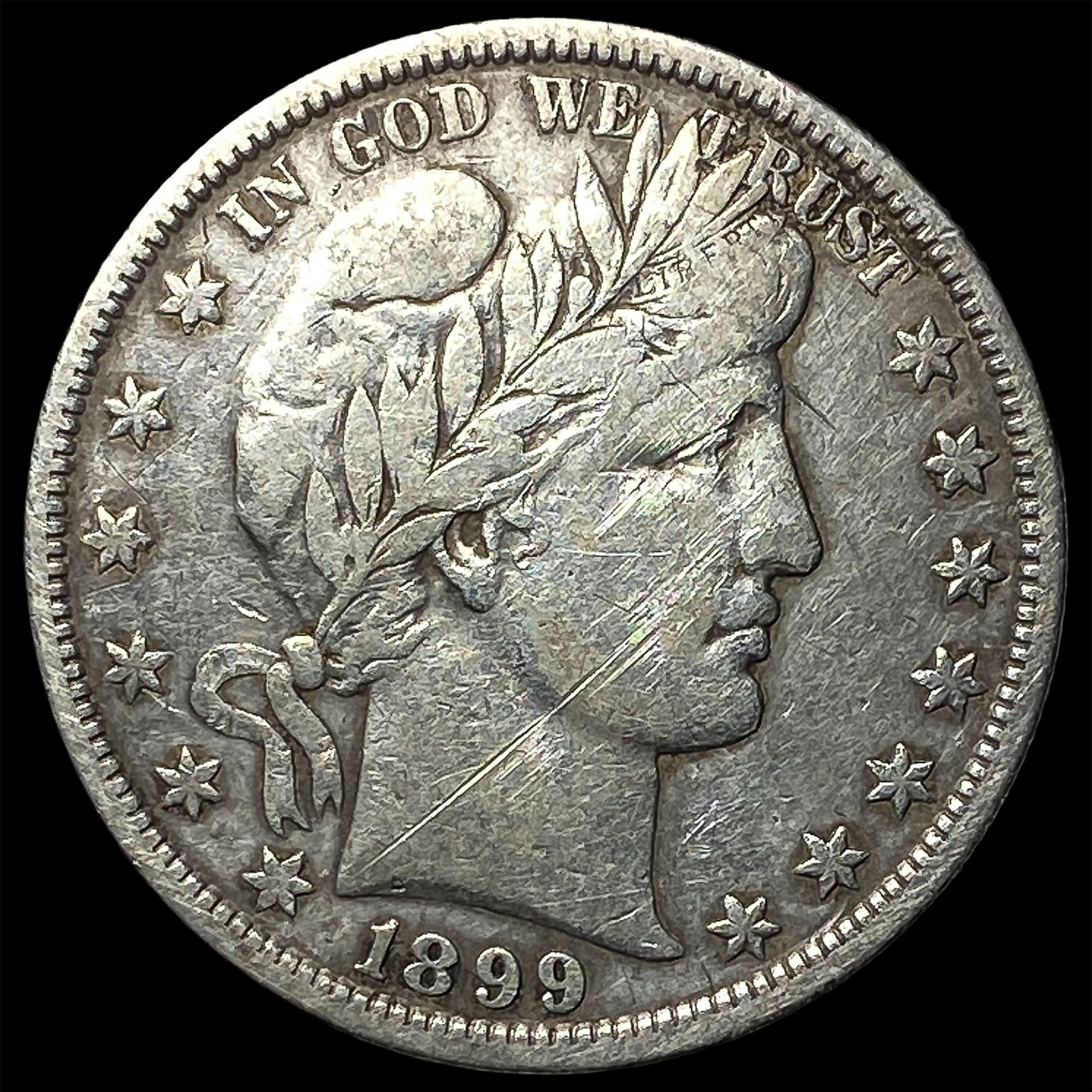 1899 Silver Half Dollar (Barber) LIGHTLY CIRCULATED: 1899 Silver Half Dollar (Barber) LIGHTLY CIRCULATED