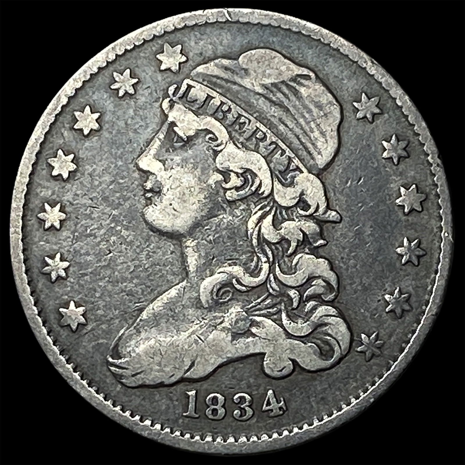 1834 Capped Bust Quarter LIGHTLY CIRCULATED (1 of 2)