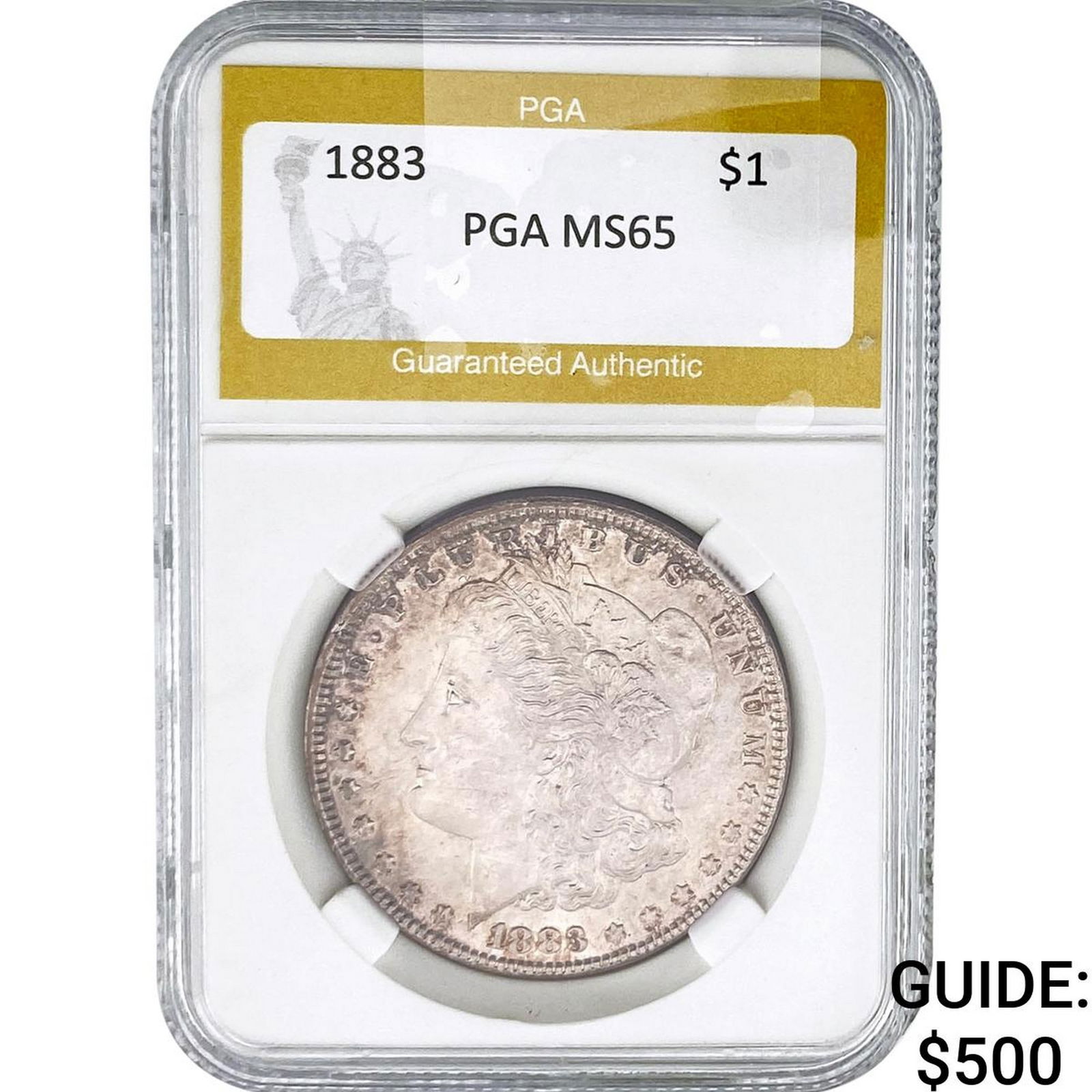 1883 Morgan Silver Dollar PGA MS65: 1883 Morgan Silver Dollar PGA MS65