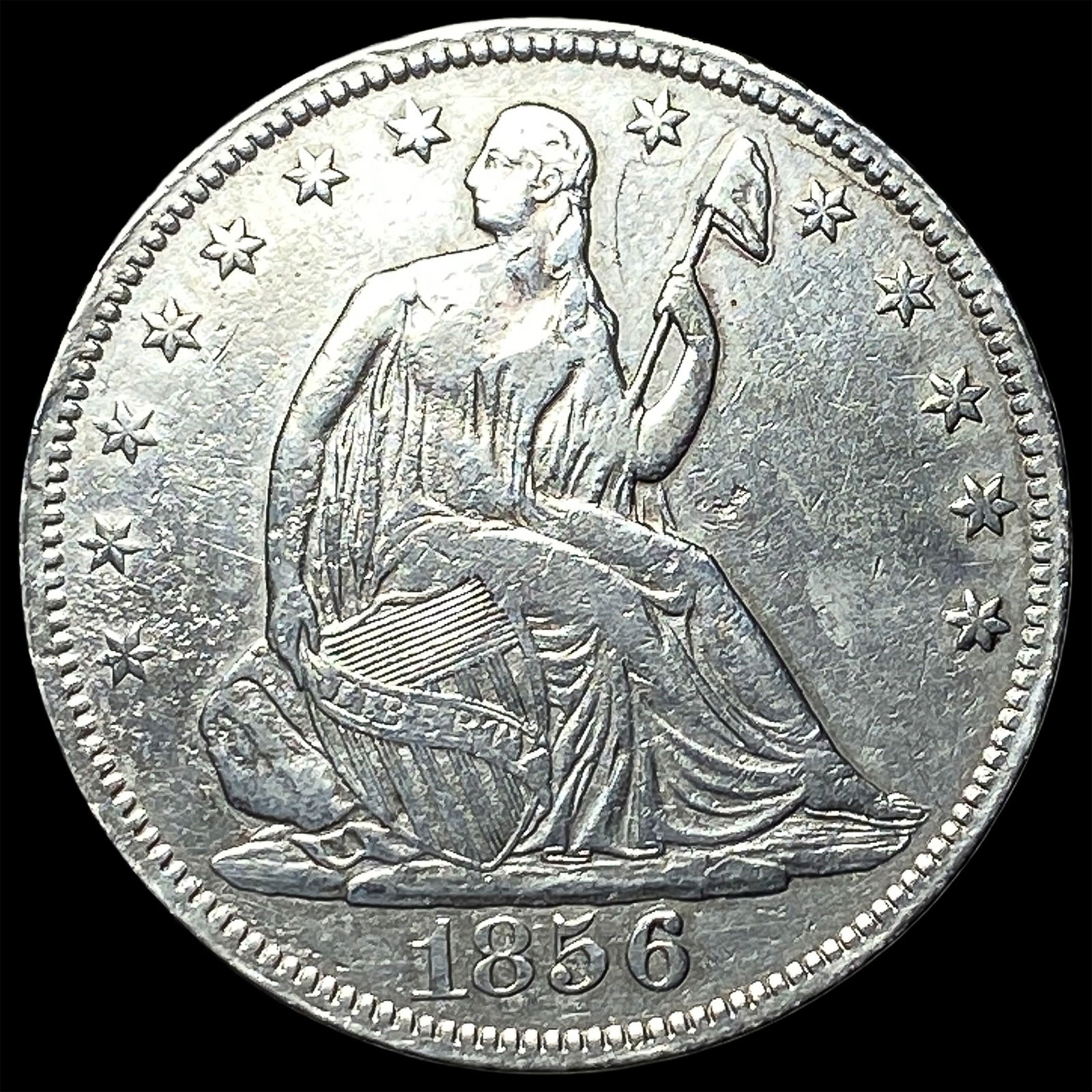 1856-S Silver Half Dollar NEARLY UNCIRCULATED (1 of 2)