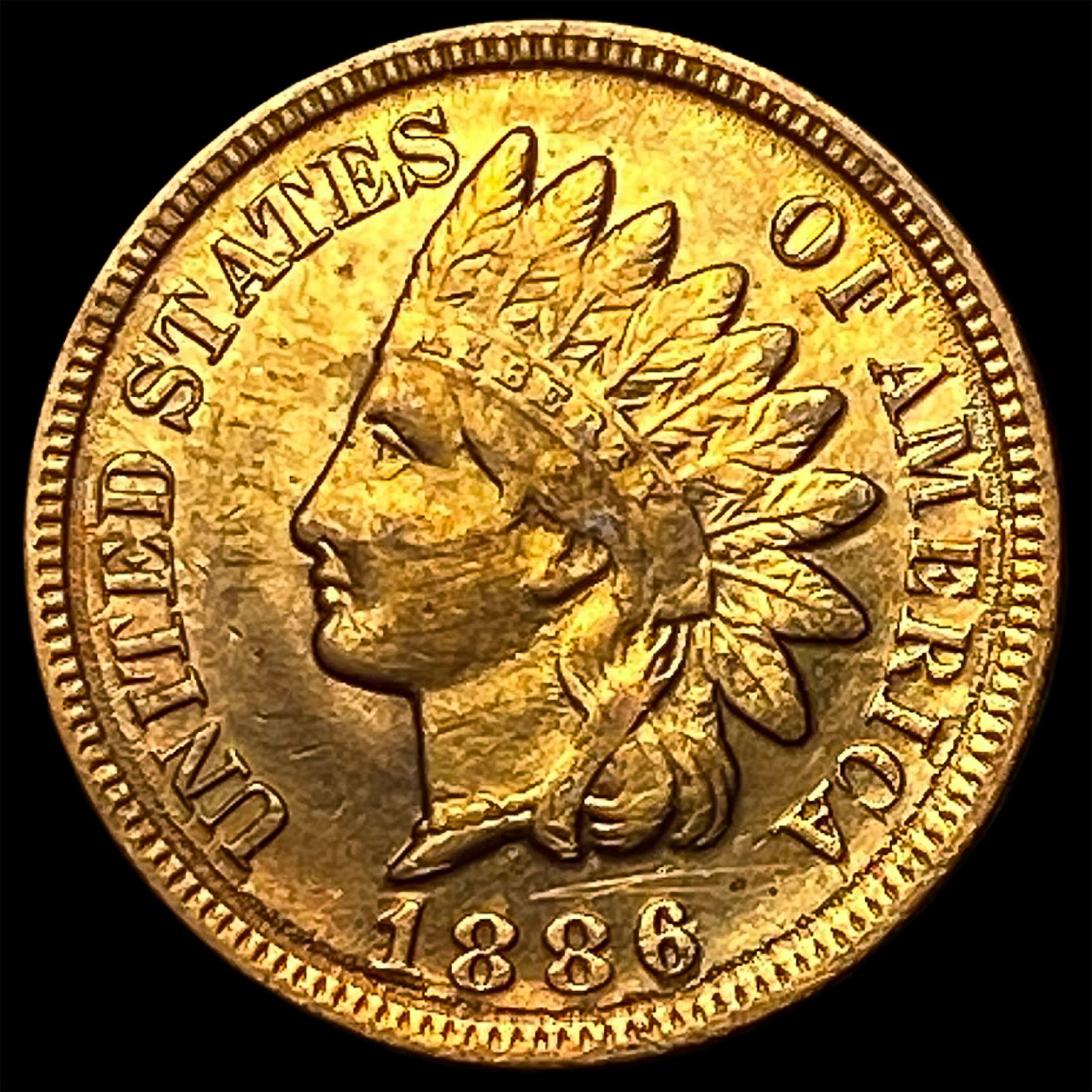 1886 Indian Head Cent CLOSELY UNCIRCULATED (1 of 2)