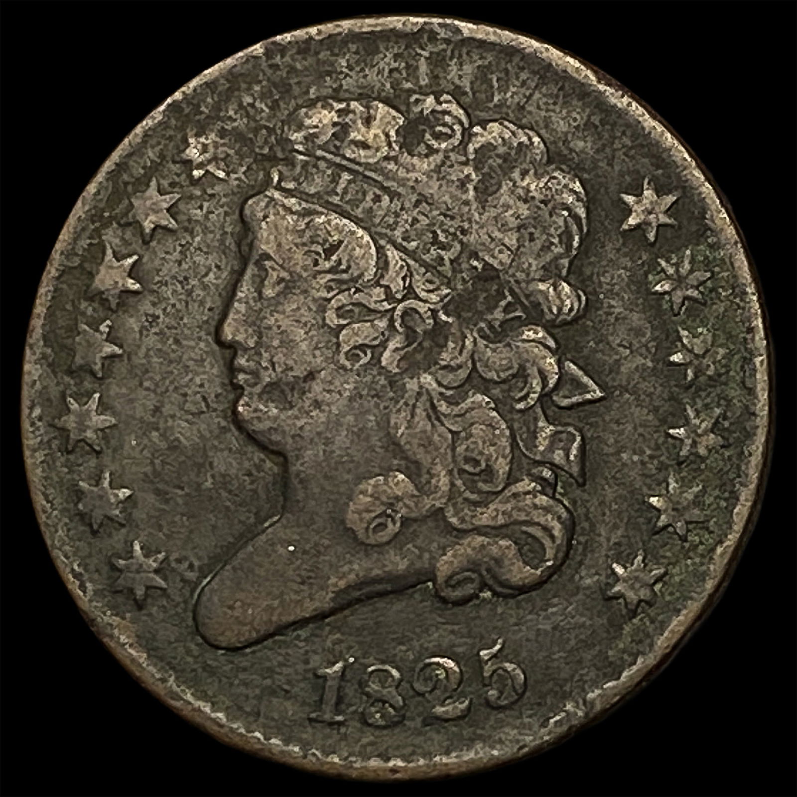 1825 Classic Head Half Cent NICELY CIRCULATED: 1825 Classic Head Half Cent NICELY CIRCULATED