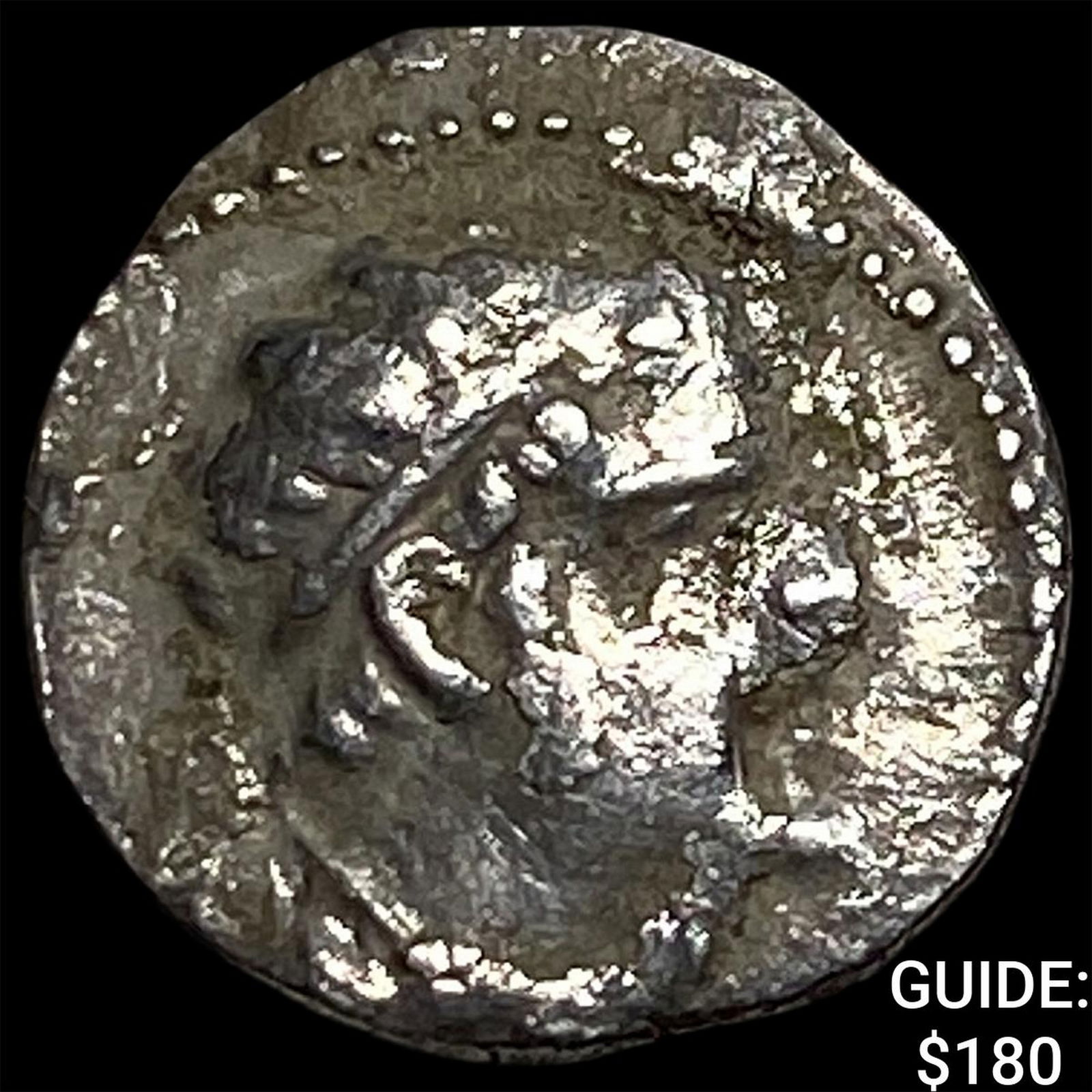 Greco-Bactria Eucratides I 171-145 BC Silver Obol NEARLY UNCIRCULATED: Greco-Bactria Eucratides I 171-145 BC Silver Obol NEARLY UNCIRCULATED