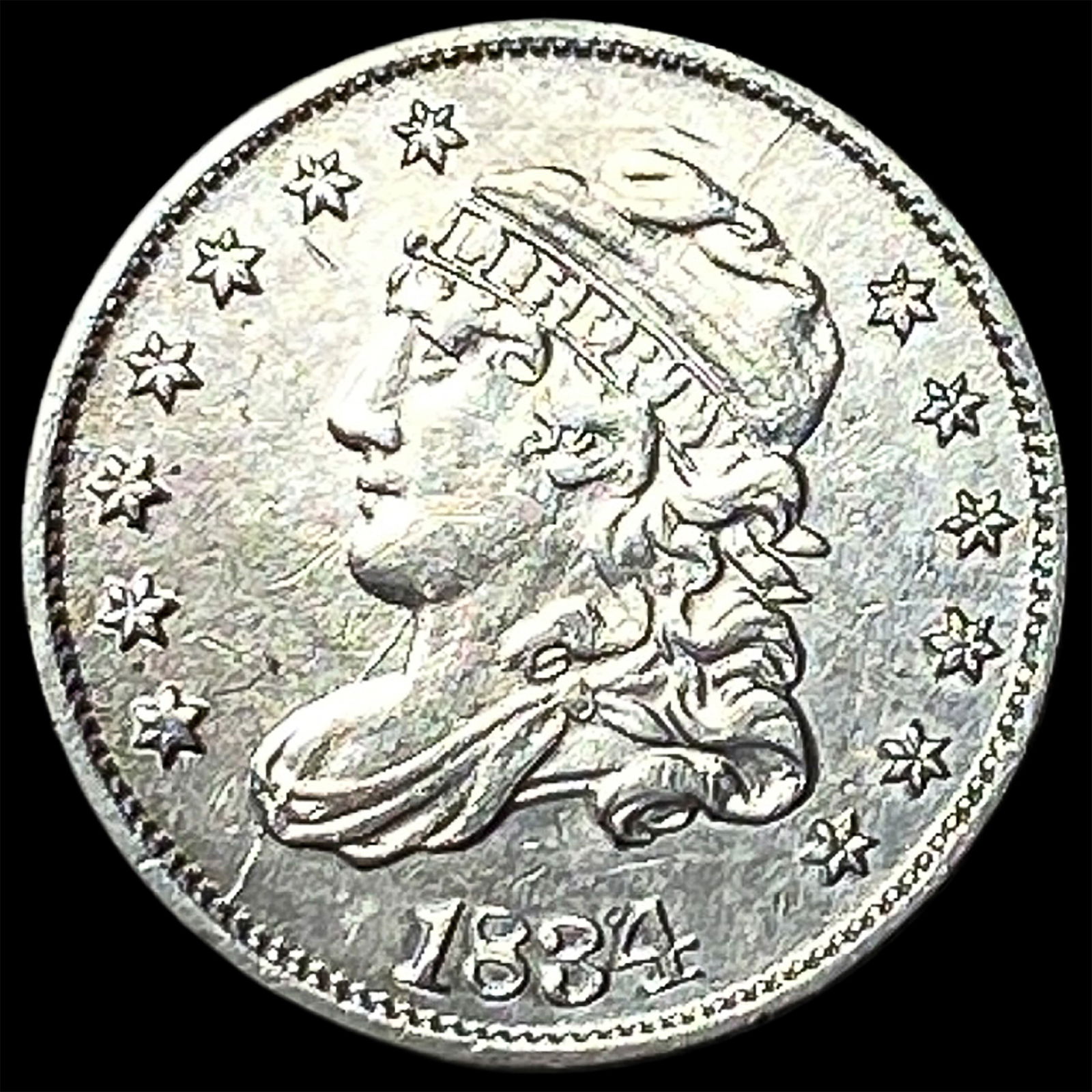1834 Capped Bust Half Dime CLOSELY UNCIRCULATED (1 of 2)
