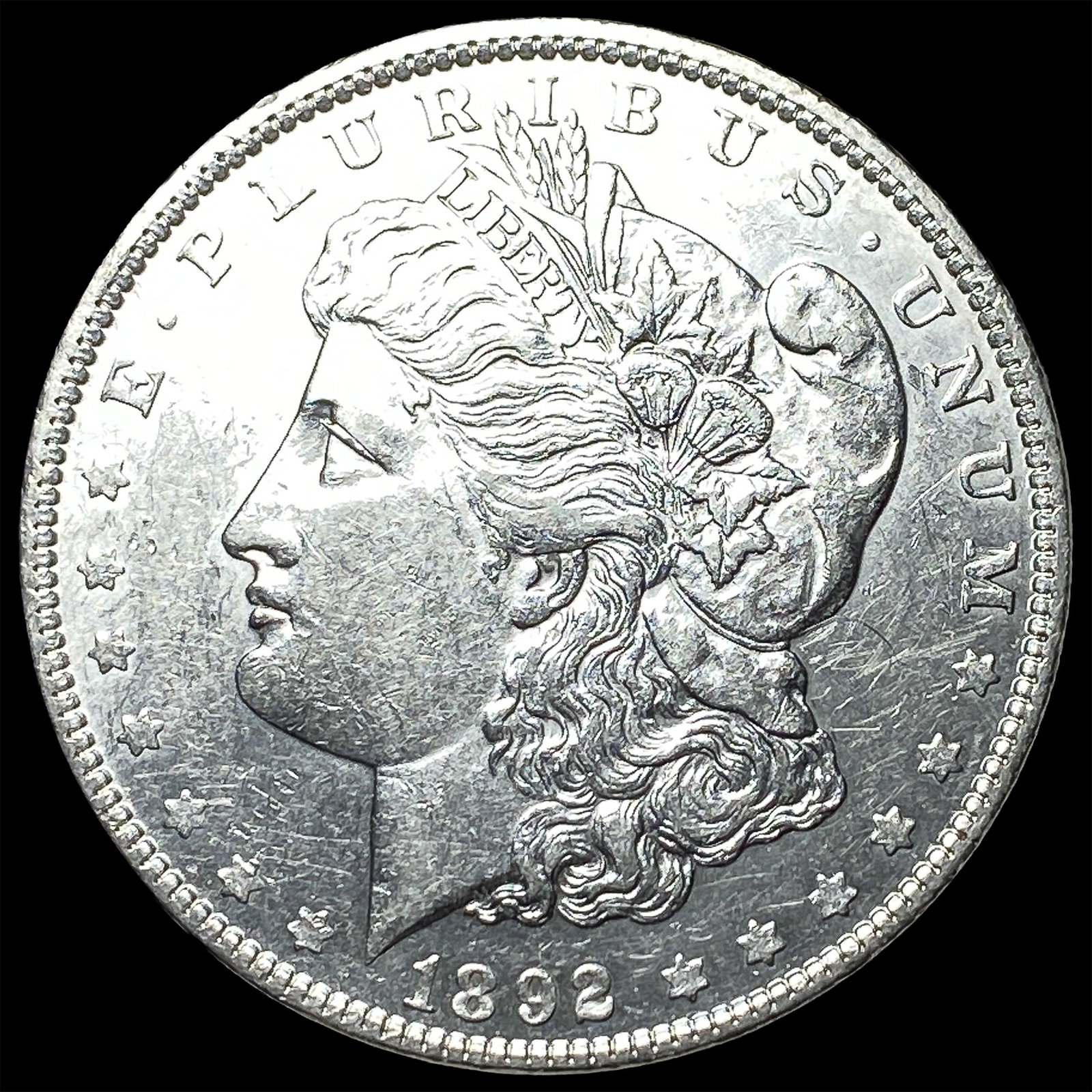 1892 Silver Morgan Dollar CHOICE AU: 1892 Silver Morgan Dollar CHOICE AU