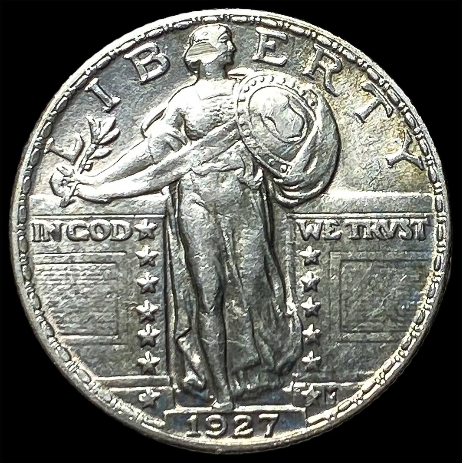 1927 Standing Liberty Silver Quarter CLOSELY UNCIRCULATED: 1927 Standing Liberty Silver Quarter CLOSELY UNCIRCULATED