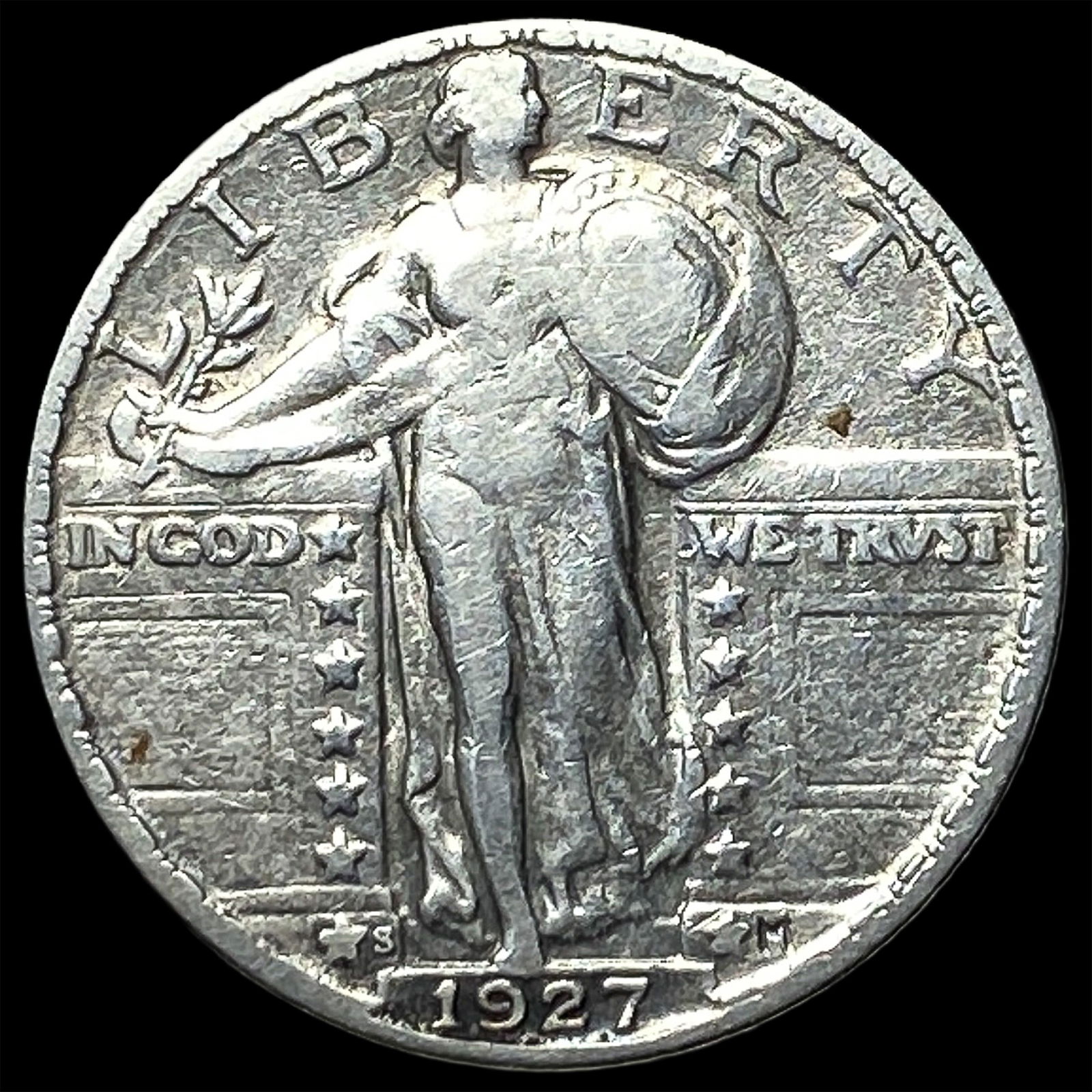 1927-S Silver Standing Liberty Quarter LIGHTLY CIRCULATED (1 of 2)