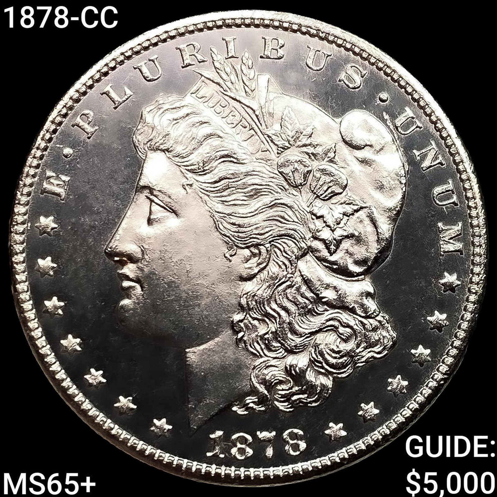 1878-CC Morgan Silver Dollar GEM BU +: 1878-CC Morgan Silver Dollar GEM BU +