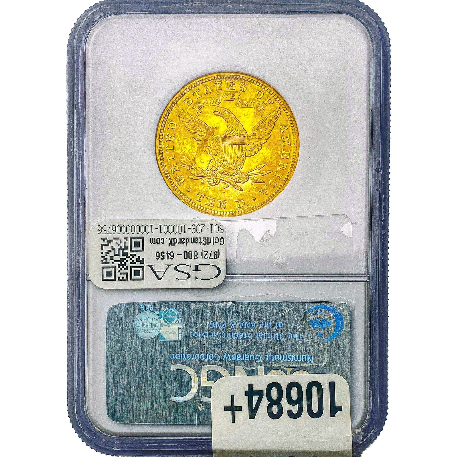 1907 $10 Gold Eagle NGC MS63 - 2