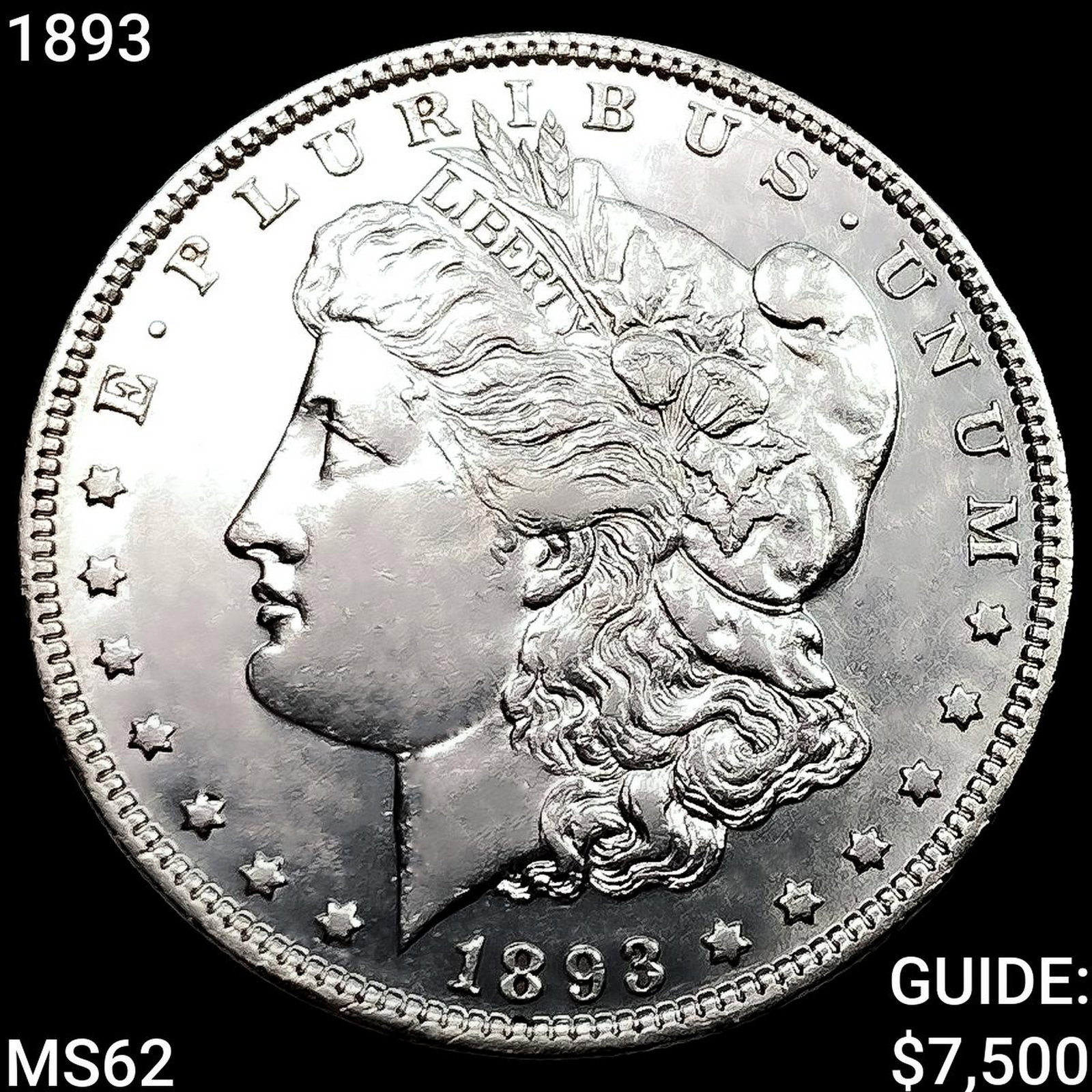 1893 Morgan Silver Dollar UNCIRCULATED: 1893 Morgan Silver Dollar UNCIRCULATED