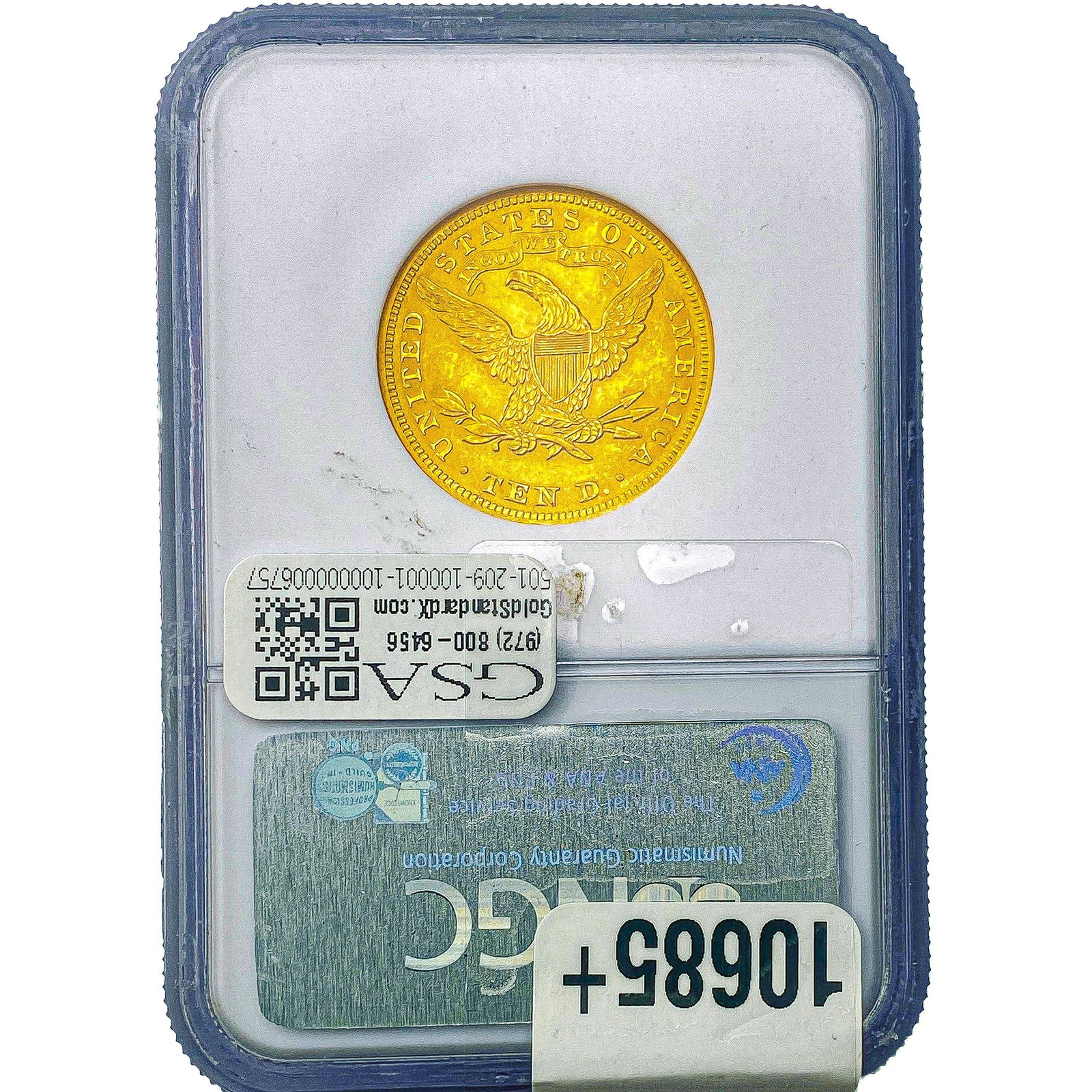 1899 $10 Gold Eagle NGC MS63 - 2