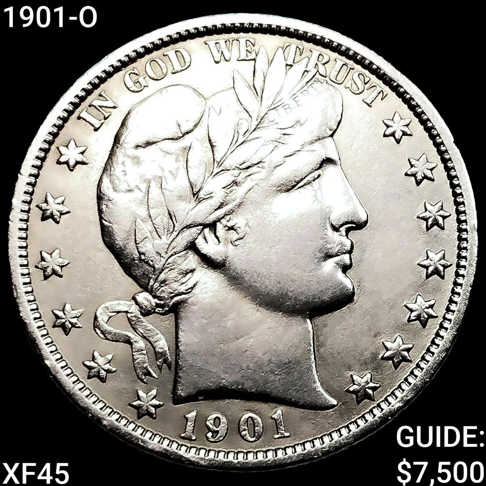 1901-O Barber Half Dollar NEARLY UNCIRCULATED (1 of 2)