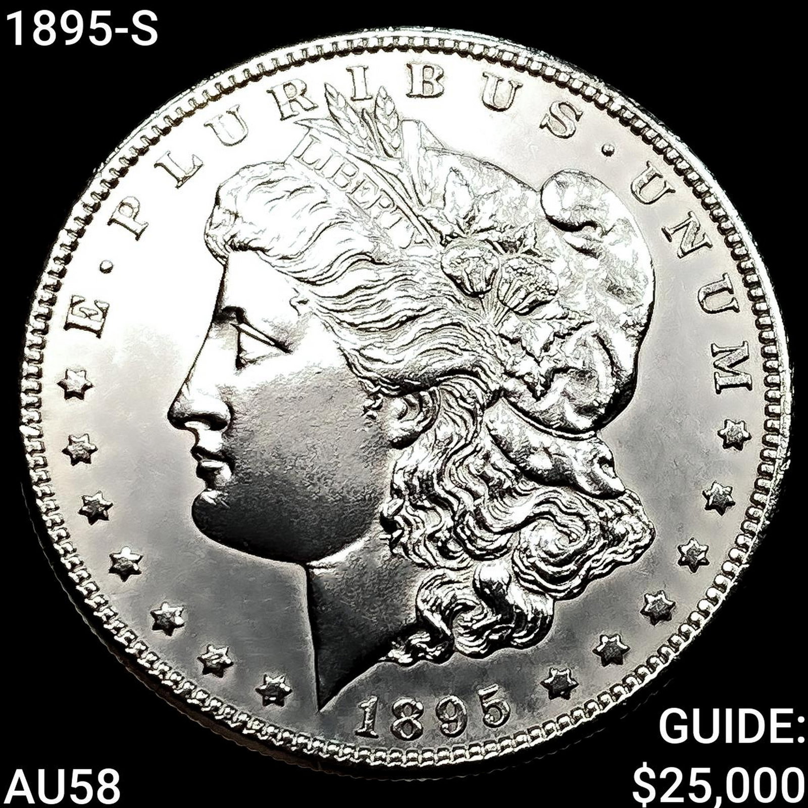1895-S Morgan Silver Dollar CHOICE AU: 1895-S Morgan Silver Dollar CHOICE AU