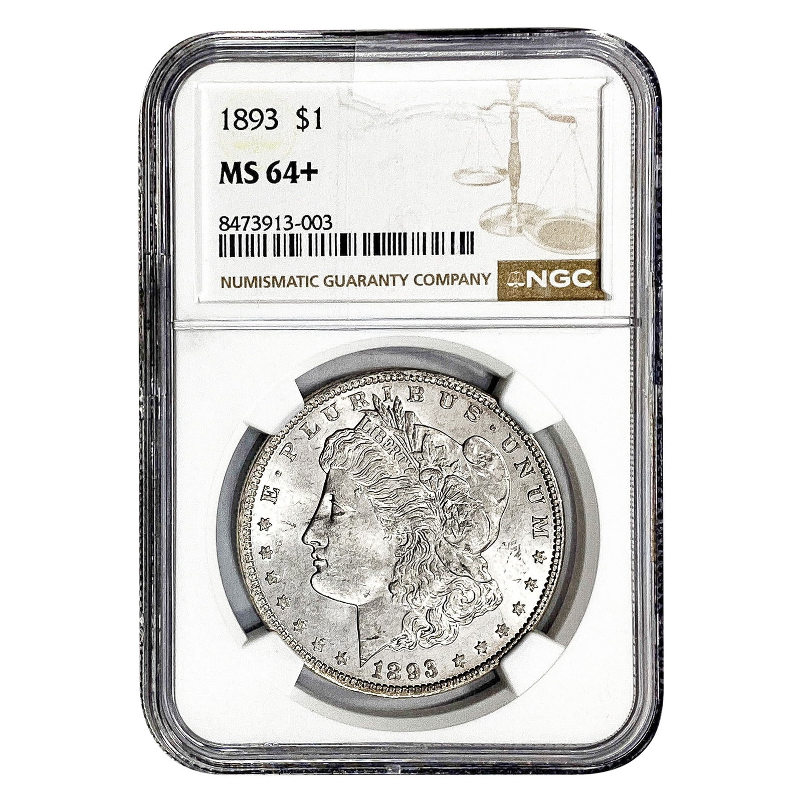 1893 Morgan Silver Dollar NGC MS64+ (1 of 2)