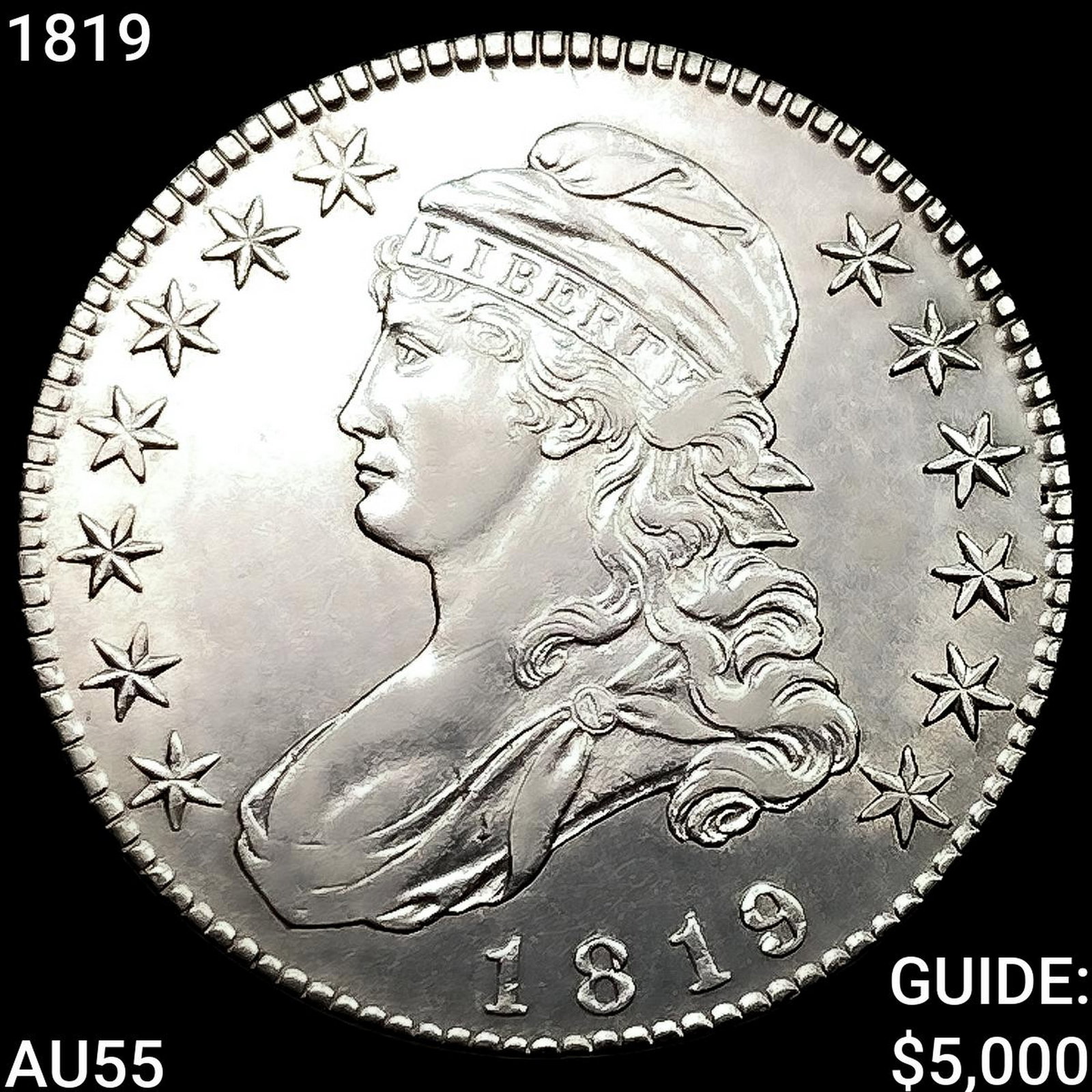 1819 Capped Bust Half Dollar HIGH GRADE: 1819 Capped Bust Half Dollar HIGH GRADE