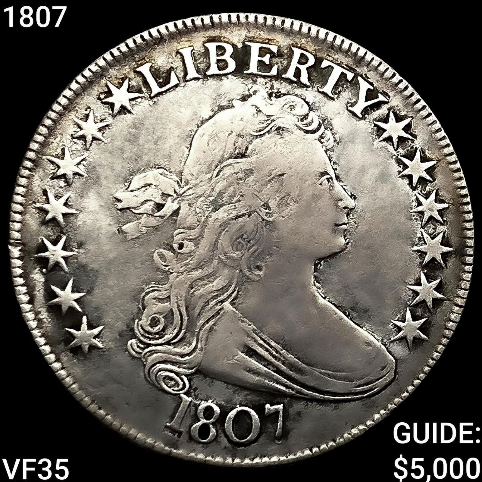 1807 Draped Bust Half Dollar ABOUT UNCIRCULATED (1 of 2)