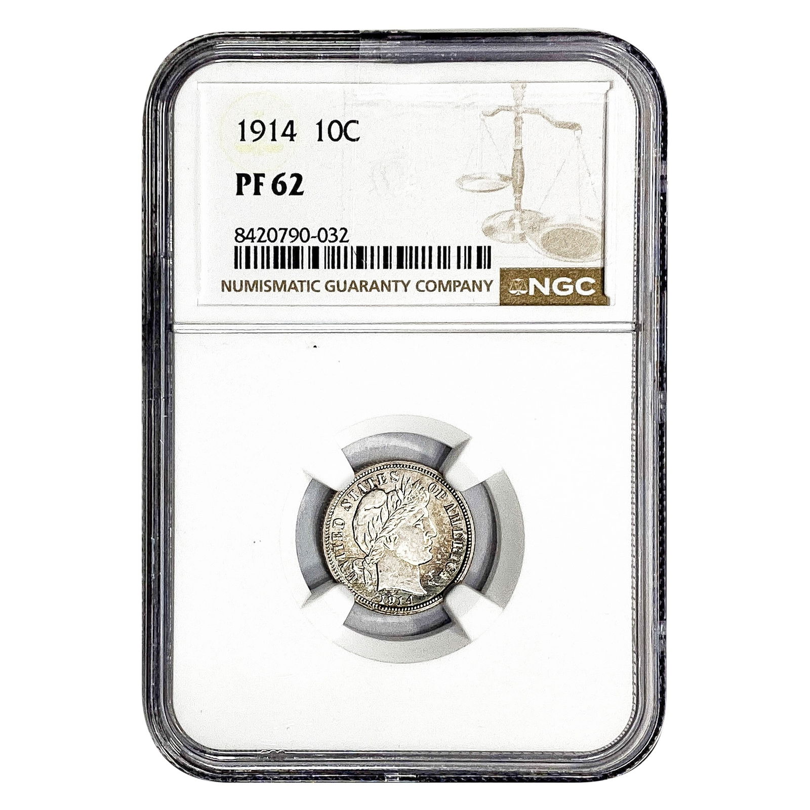 1914 Barber Dime NGC PF62: 1914 Barber Dime NGC PF62