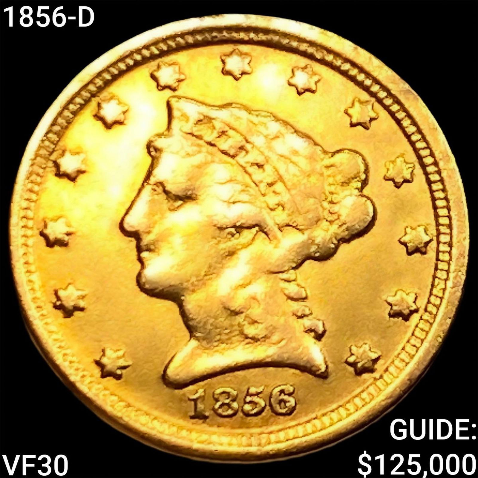 1856-D $2.50 Gold Quarter Eagle LIGHTLY CIRCULATED (1 of 2)