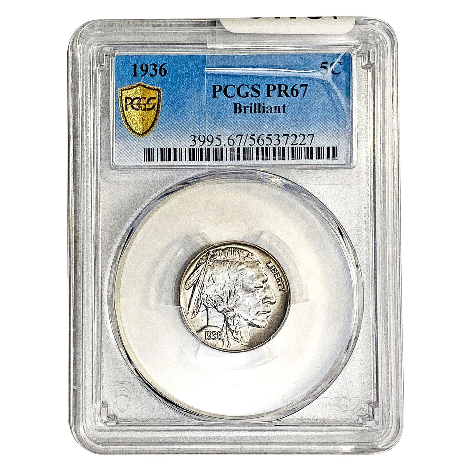 1936 Buffalo Nickel PCGS PR67 Brilliant: 1936 Buffalo Nickel PCGS PR67 Brilliant