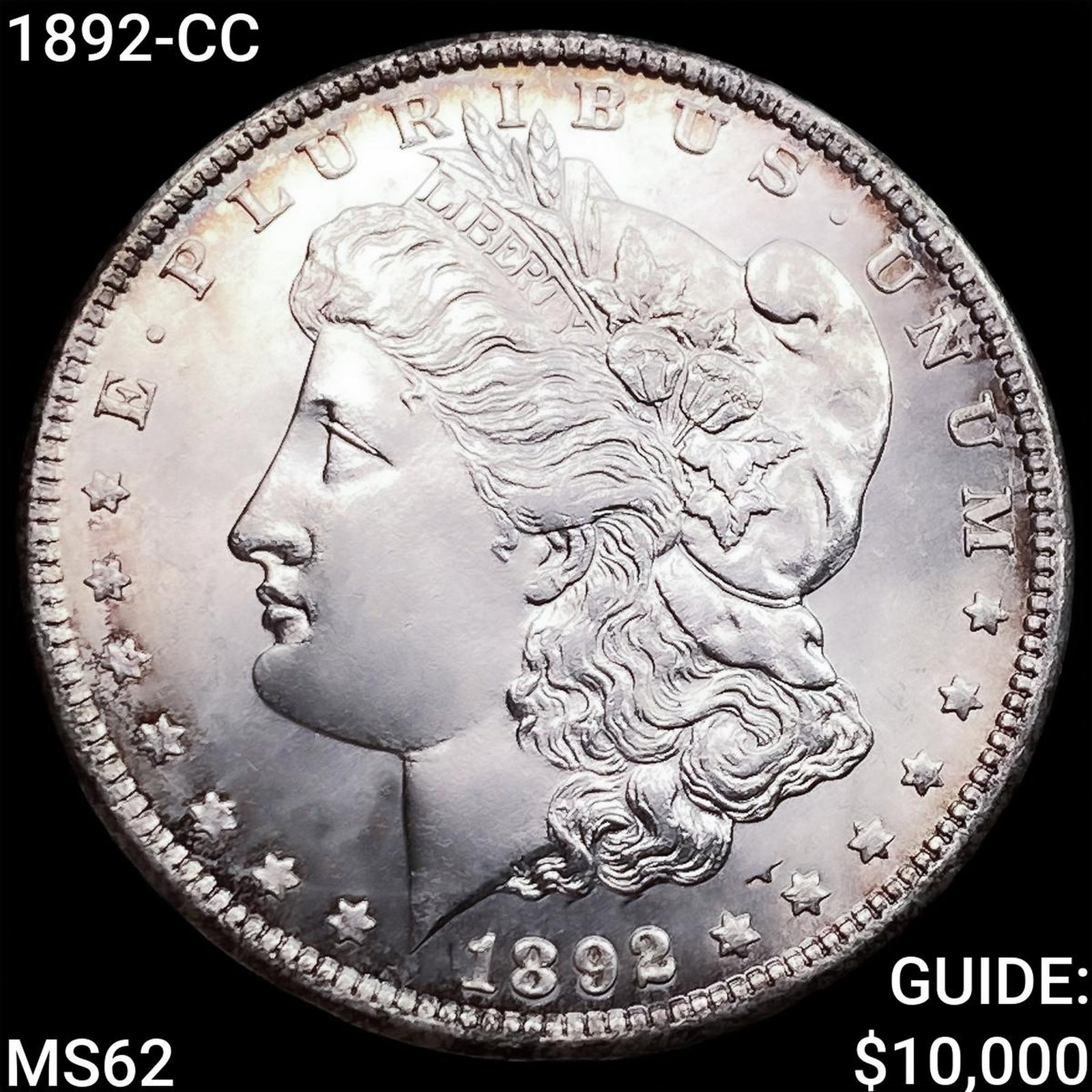 1892-CC Morgan Silver Dollar UNCIRCULATED: 1892-CC Morgan Silver Dollar UNCIRCULATED