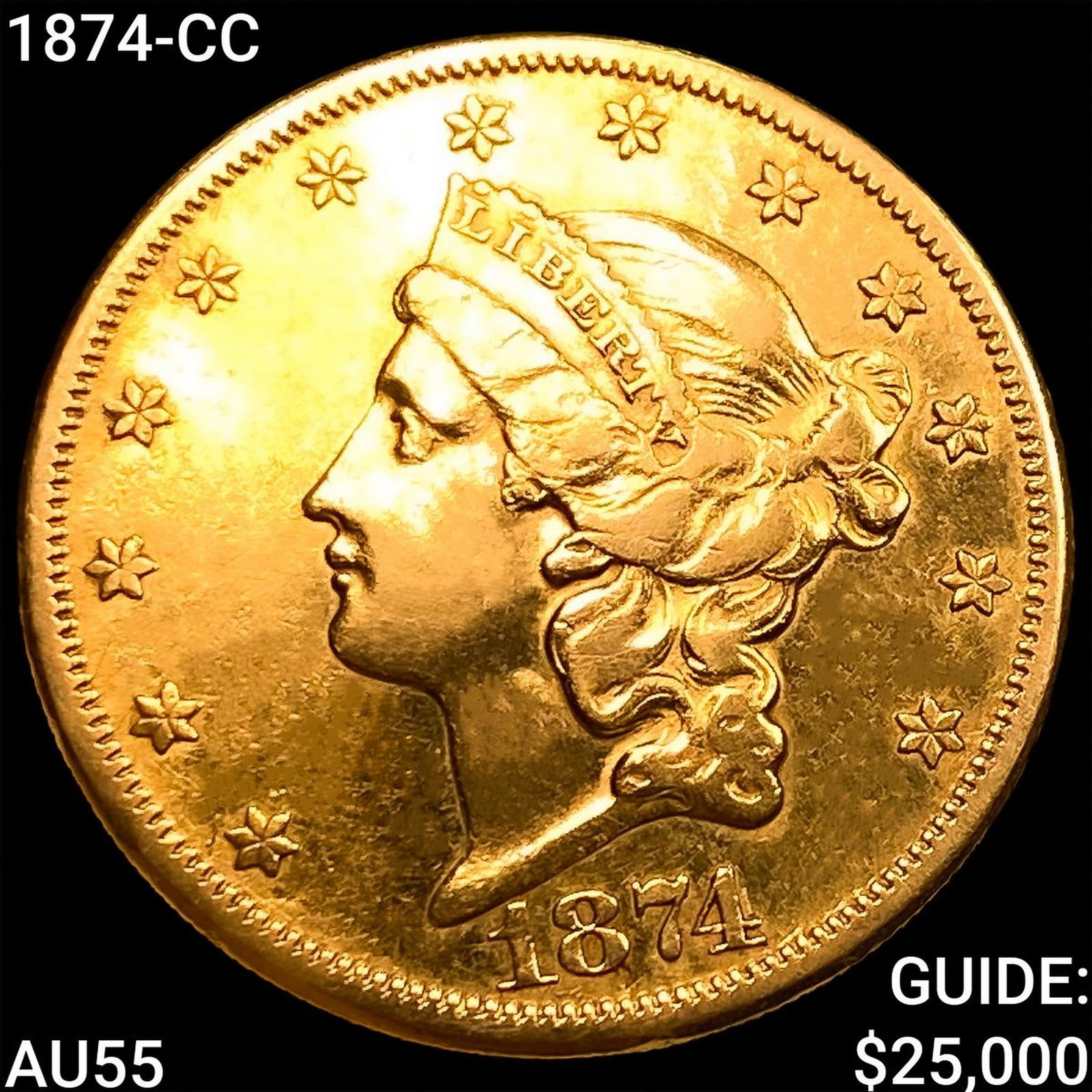 1874-CC $20 Gold Double Eagle HIGH GRADE: 1874-CC $20 Gold Double Eagle HIGH GRADE