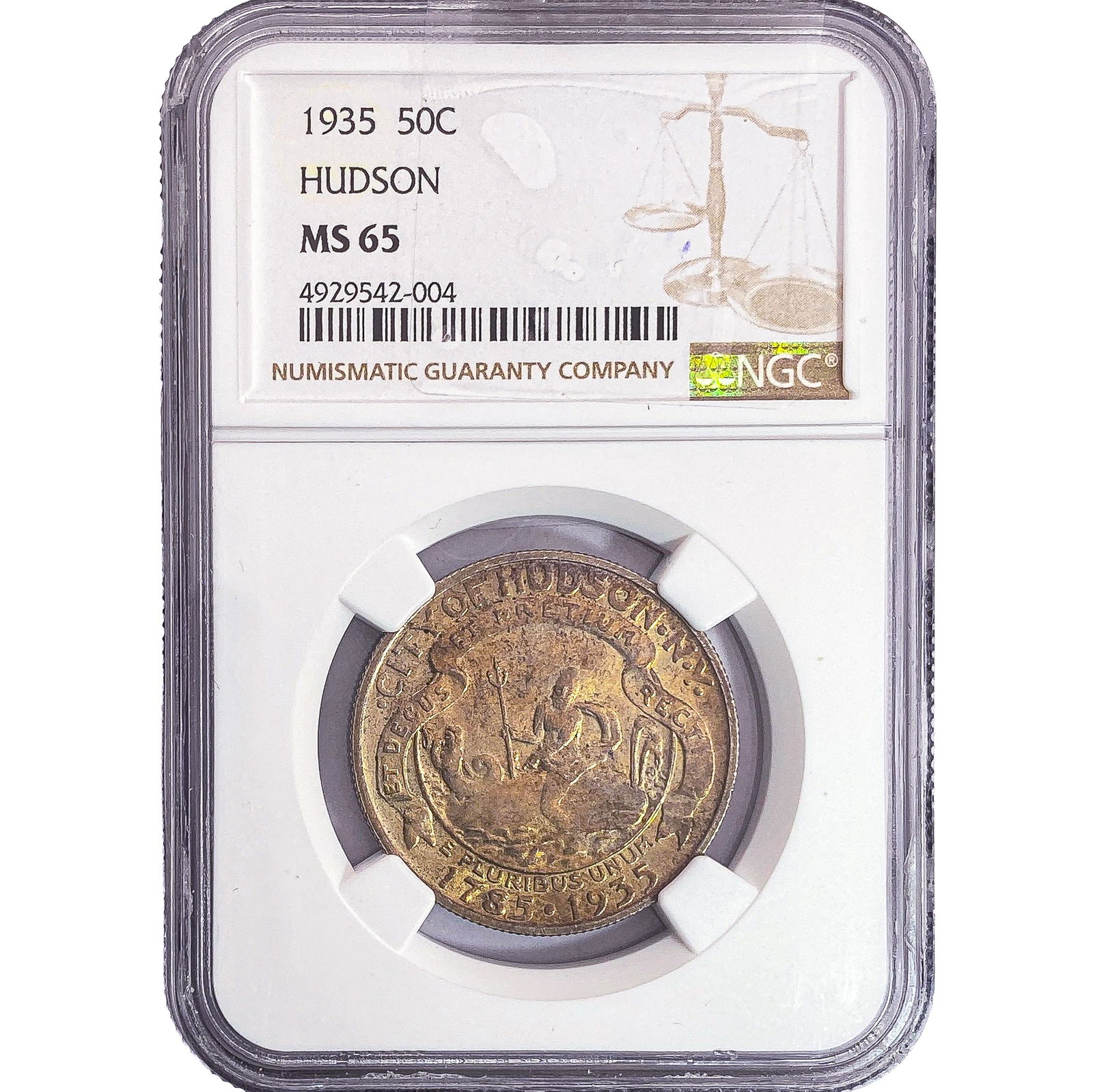 1953 Hudson Half Dollar NGC MS65: 1953 Hudson Half Dollar NGC MS65