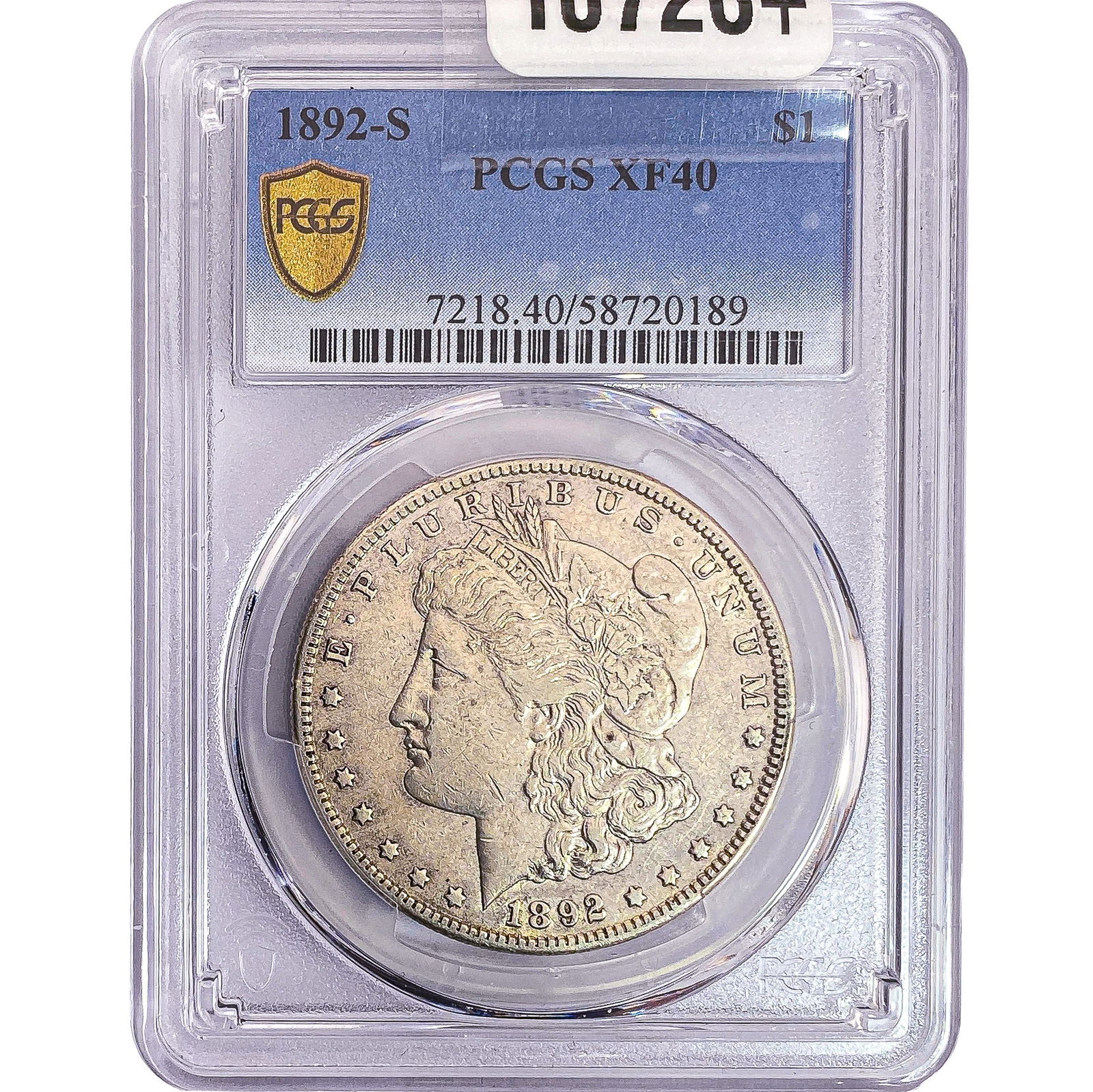 1892-S Morgan Silver Dollar PCGS XF40: 1892-S Morgan Silver Dollar PCGS XF40