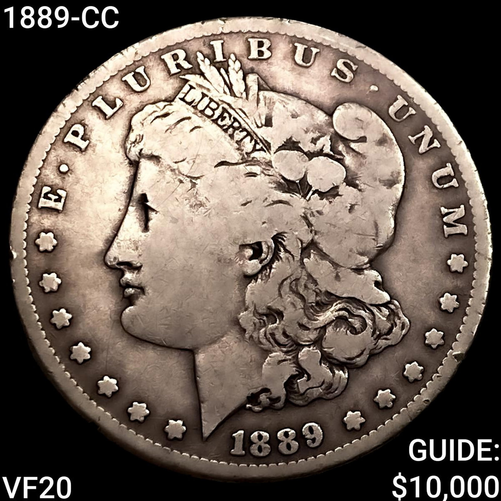 1889-CC Morgan Silver Dollar LIGHTLY CIRCULATED: 1889-CC Morgan Silver Dollar LIGHTLY CIRCULATED