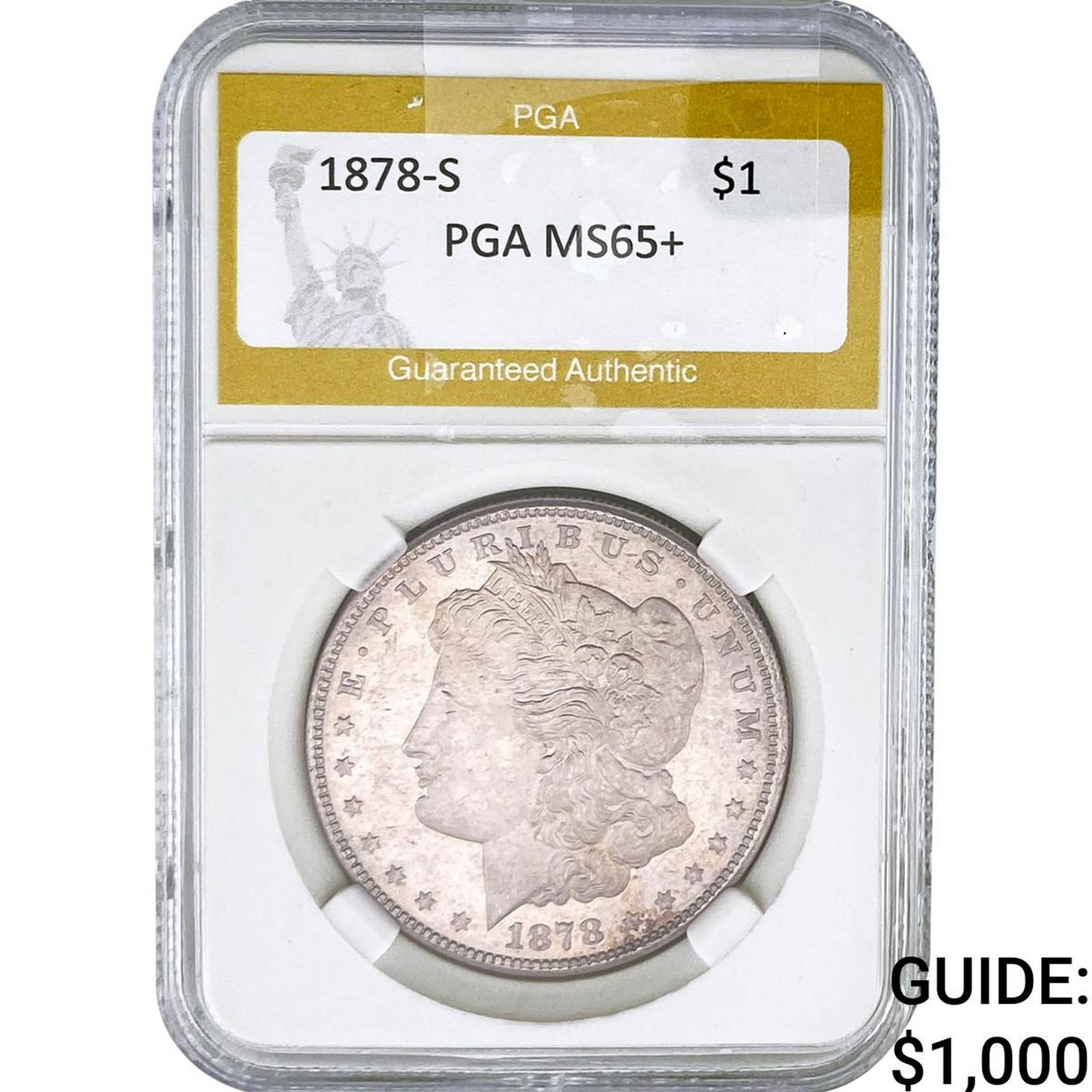 1878-S Morgan Silver Dollar PGA MS65+: 1878-S Morgan Silver Dollar PGA MS65+