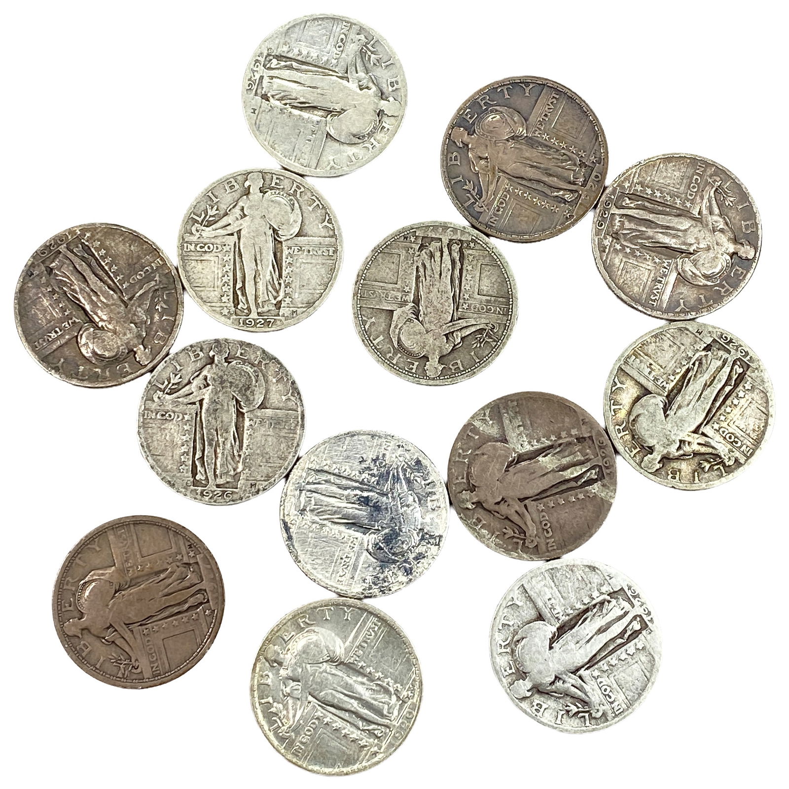 [13 Coins] 1917-1929 Standing Liberty Quarter: [13 Coins] 1917-1929 Standing Liberty Quarter
