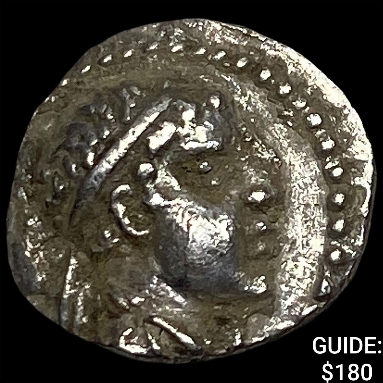 Greco-Bactria Eucratides I 171-145 BC Silver Obol NEARLY UNCIRCULATED: Greco-Bactria Eucratides I 171-145 BC Silver Obol NEARLY UNCIRCULATED