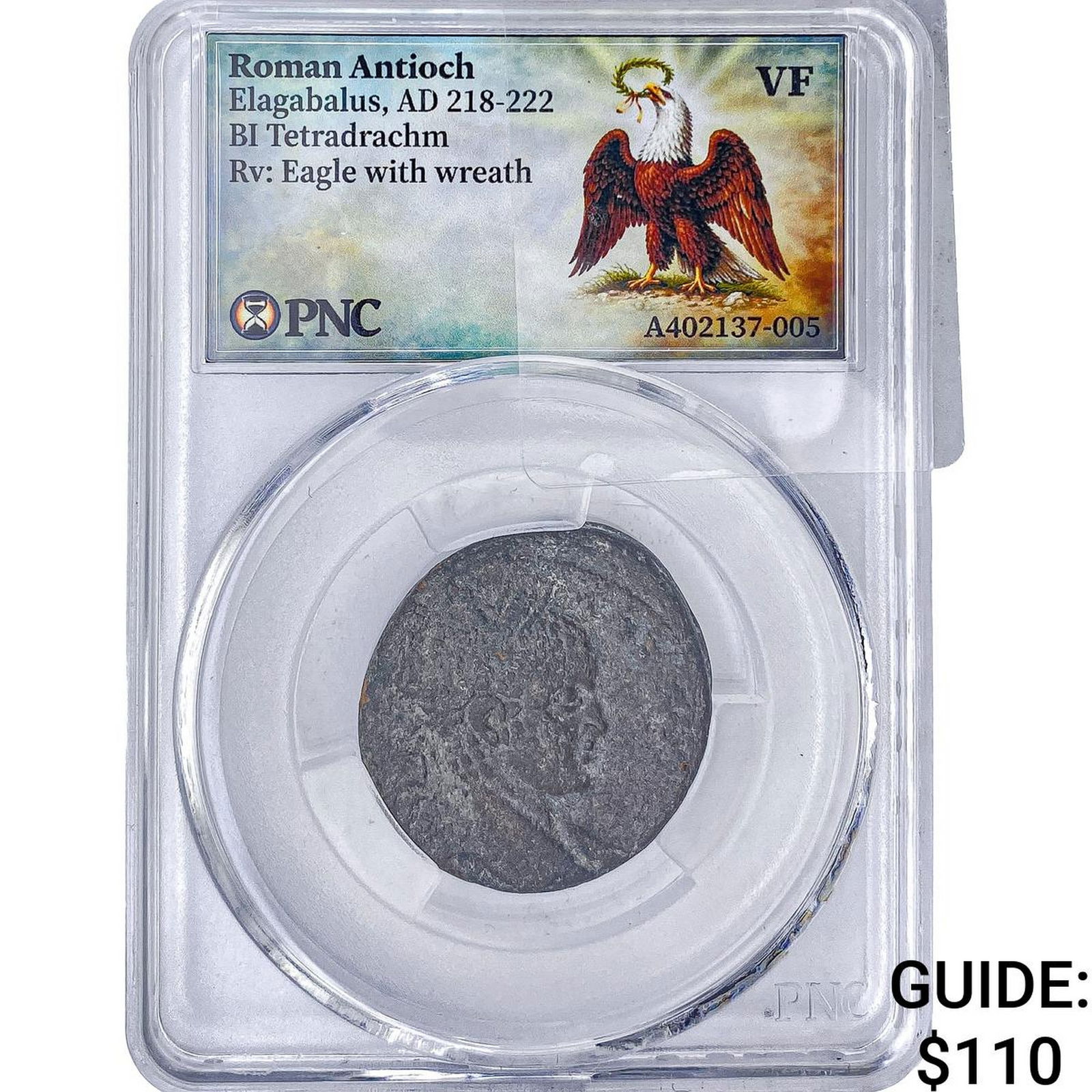 Roman Antioch Elagabalus 218-222 AD Bi-Tetradrachm PNC VF: Roman Antioch Elagabalus 218-222 AD Bi-Tetradrachm PNC VF