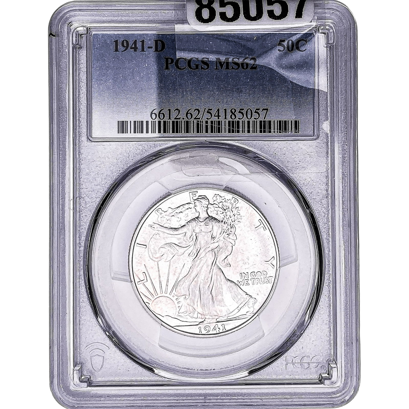 1941-D Walking Liberty Half Dollar PCGS MS62: 1941-D Walking Liberty Half Dollar PCGS MS62