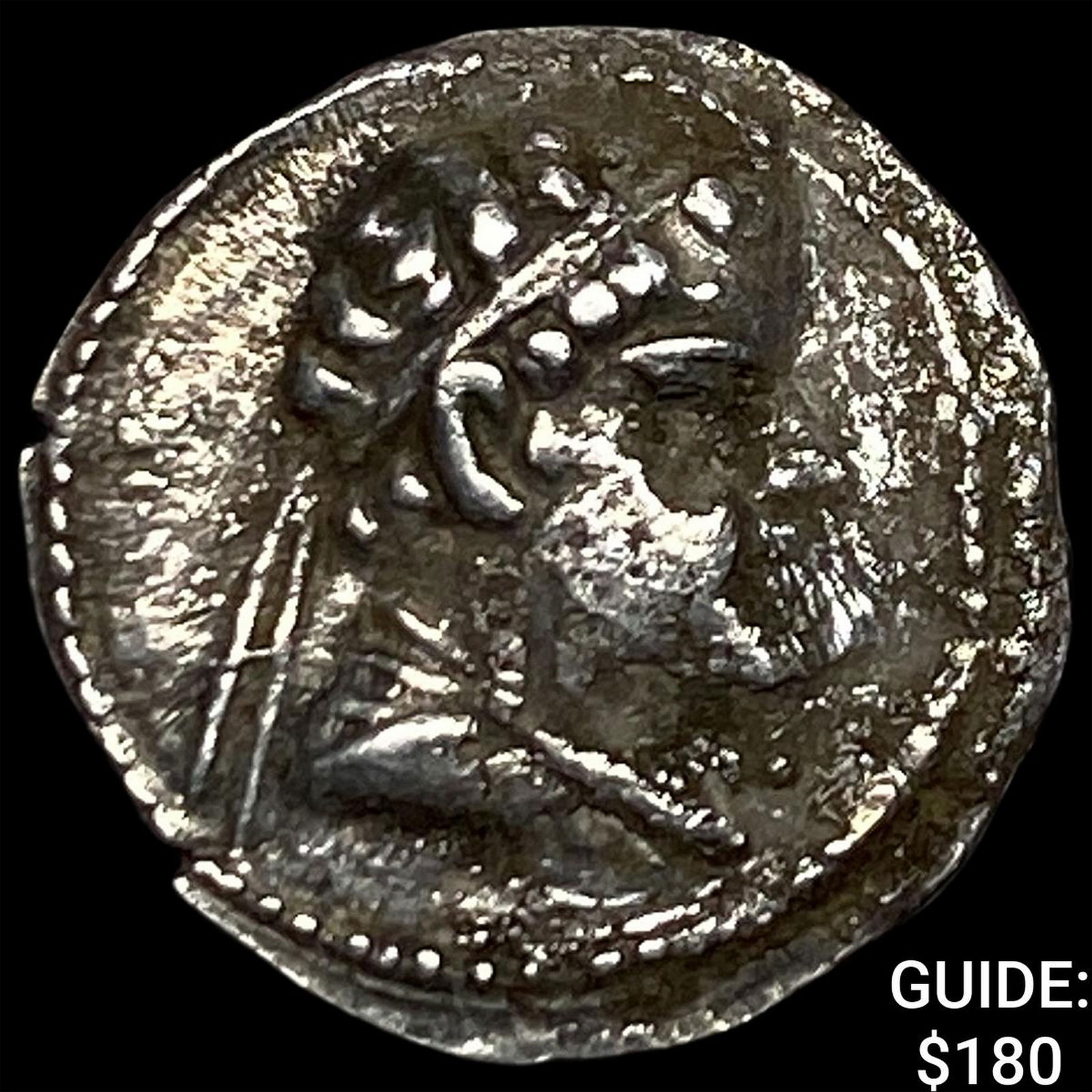 Greco-Bactria Eucratides I 171-145 BC Silver Obol NEARLY UNCIRCULATED: Greco-Bactria Eucratides I 171-145 BC Silver Obol NEARLY UNCIRCULATED