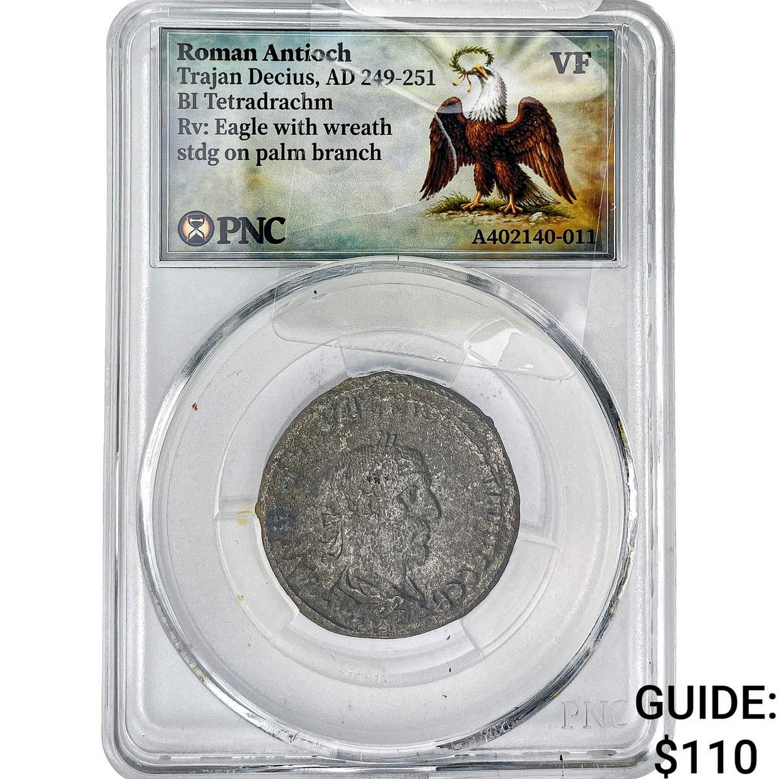 Roman Antioch Trajan Decius 249-251 AD Bi Tetradrachm PNC VF: Roman Antioch Trajan Decius 249-251 AD Bi Tetradrachm PNC VF