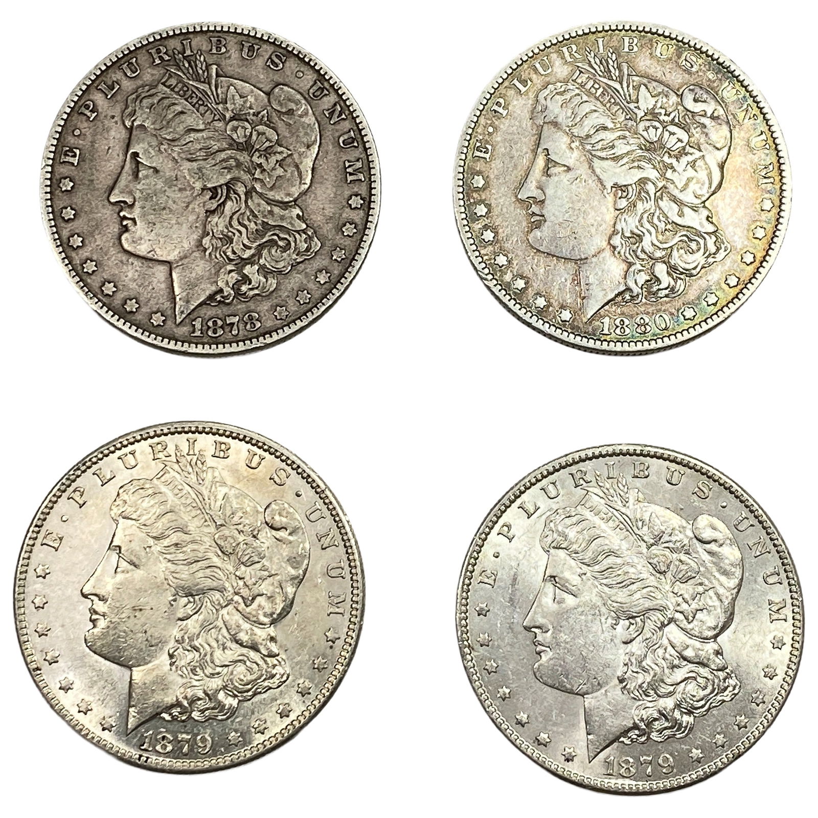 [4 Coins] 1878-1880 Morgan Silver Dollar (1 of 2)