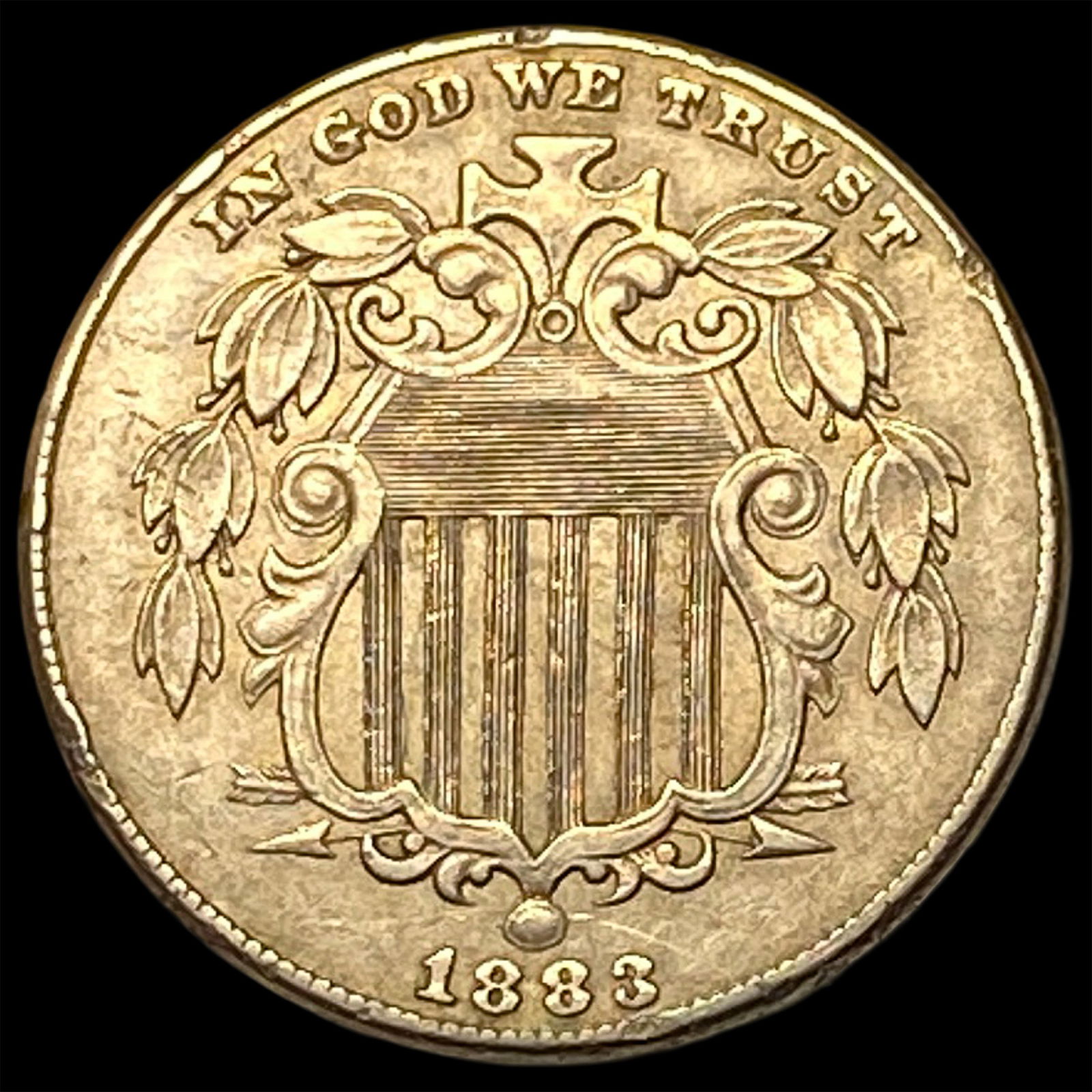 1883 Shield Nickel CLOSELY UNCIRCULATED (1 of 2)