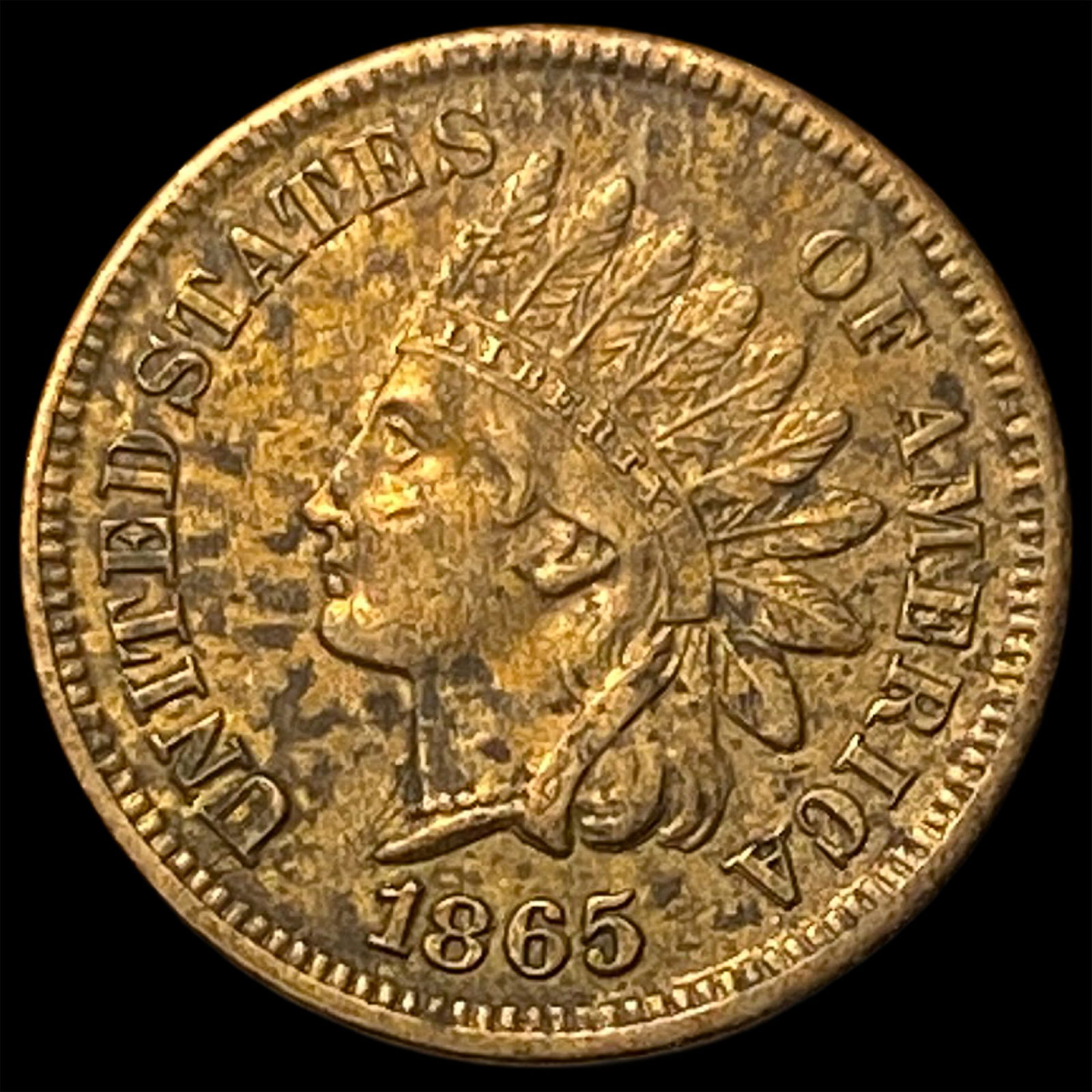 1865 Indian Head Cent CLOSELY UNCIRCULATED (1 of 2)