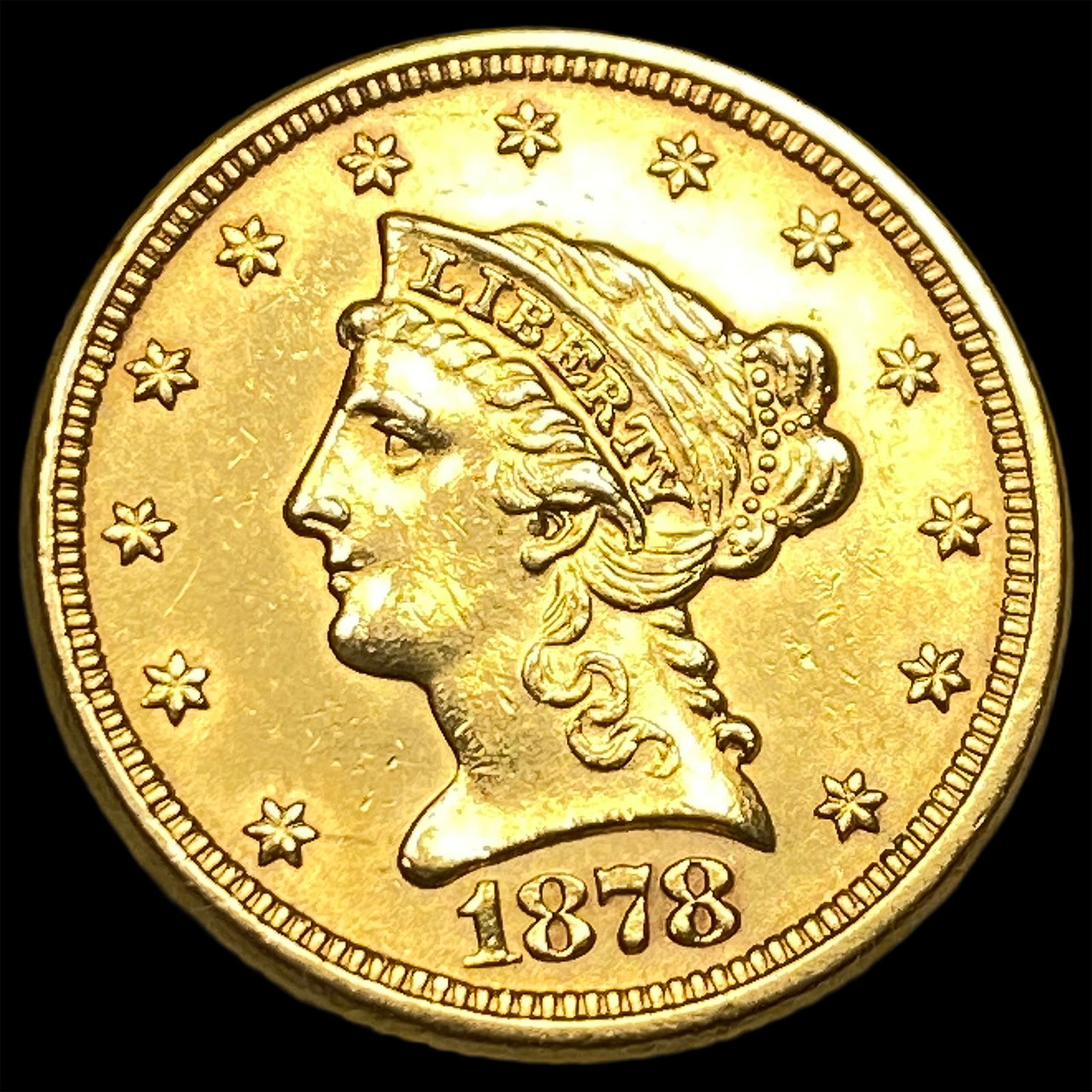 1878 Liberty Head $2.5 Gold Quarter Eagle UNCIRCULATED: 1878 Liberty Head $2.5 Gold Quarter Eagle UNCIRCULATED