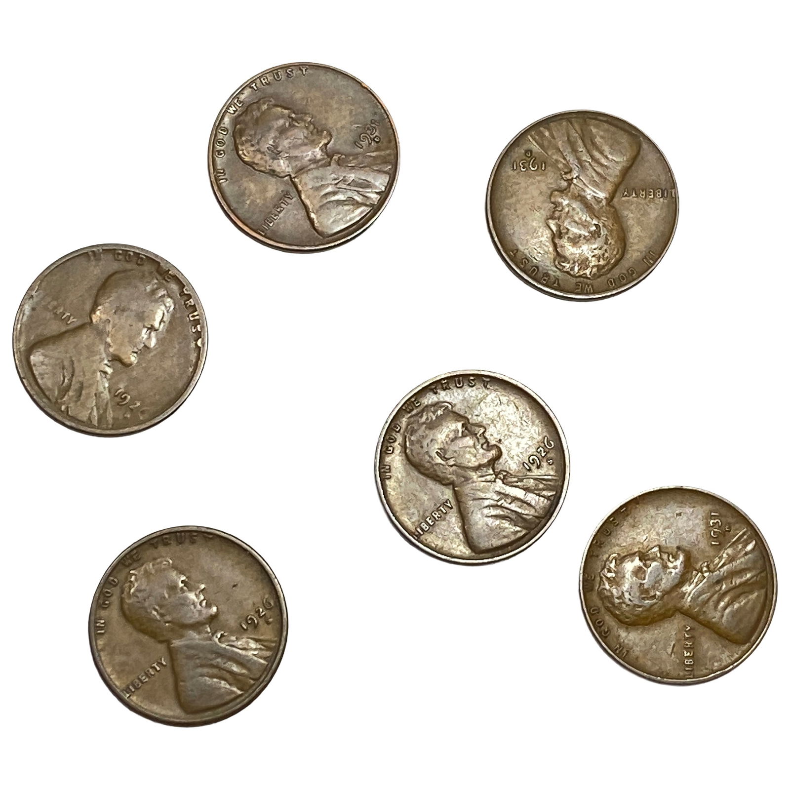 [6 Coins] 1926-1931 Wheat Cent (1 of 2)
